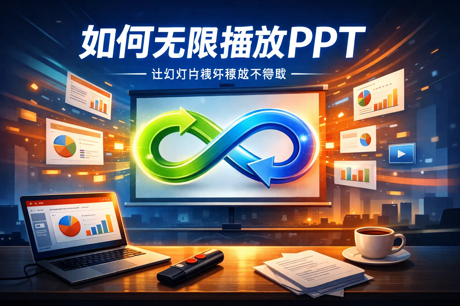 如何无限播放ppt