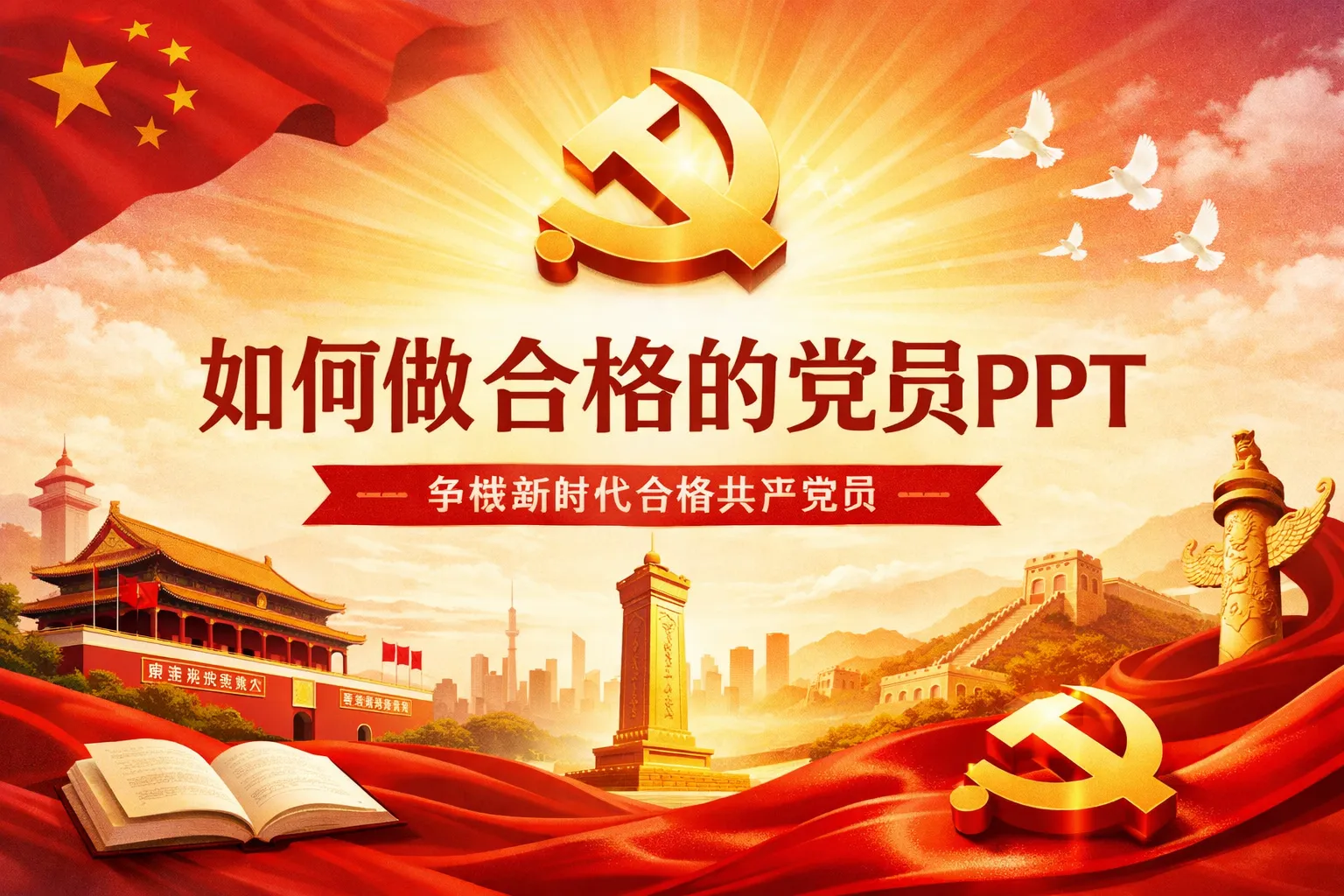 如何做合格的党员ppt