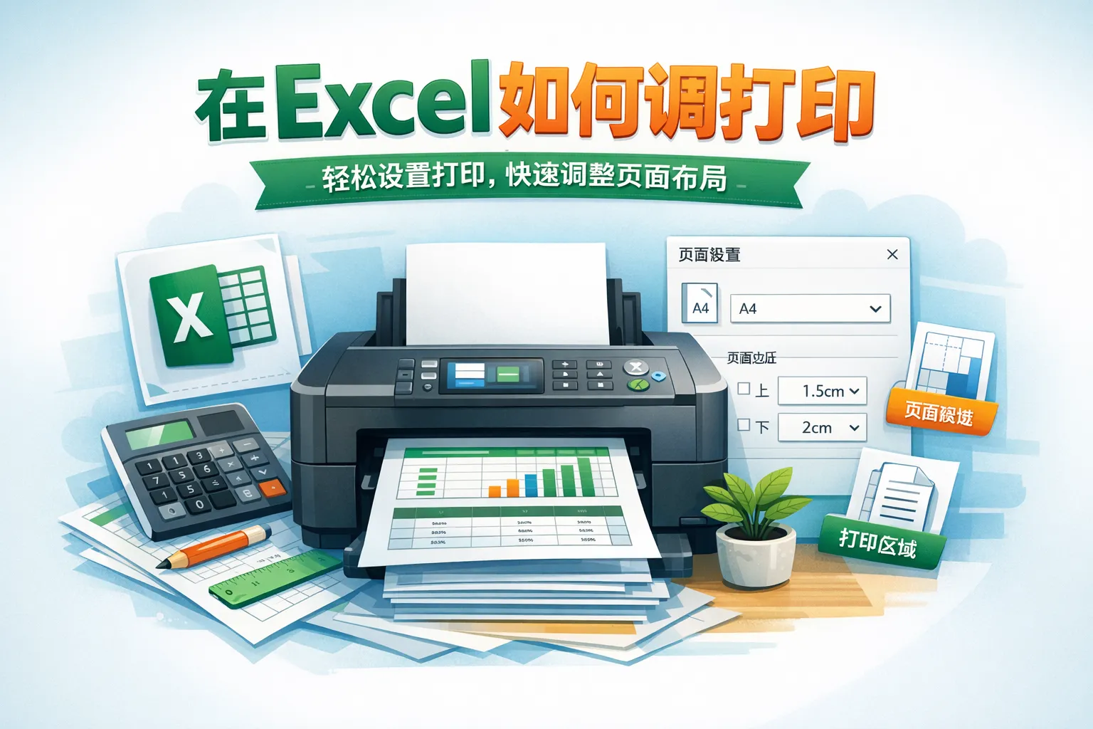 在excel如何调打印