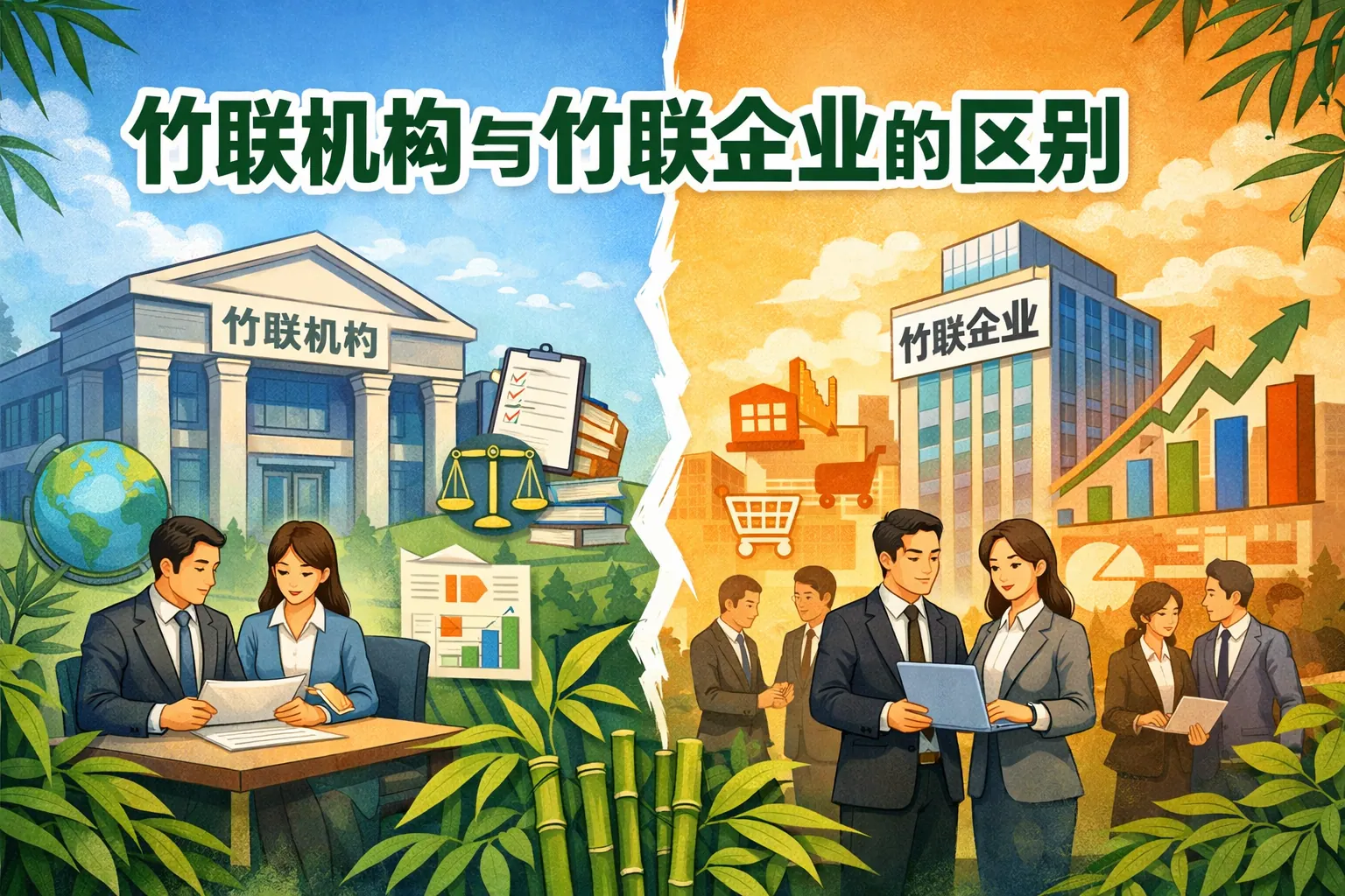 竹联机构与竹联企业的区别