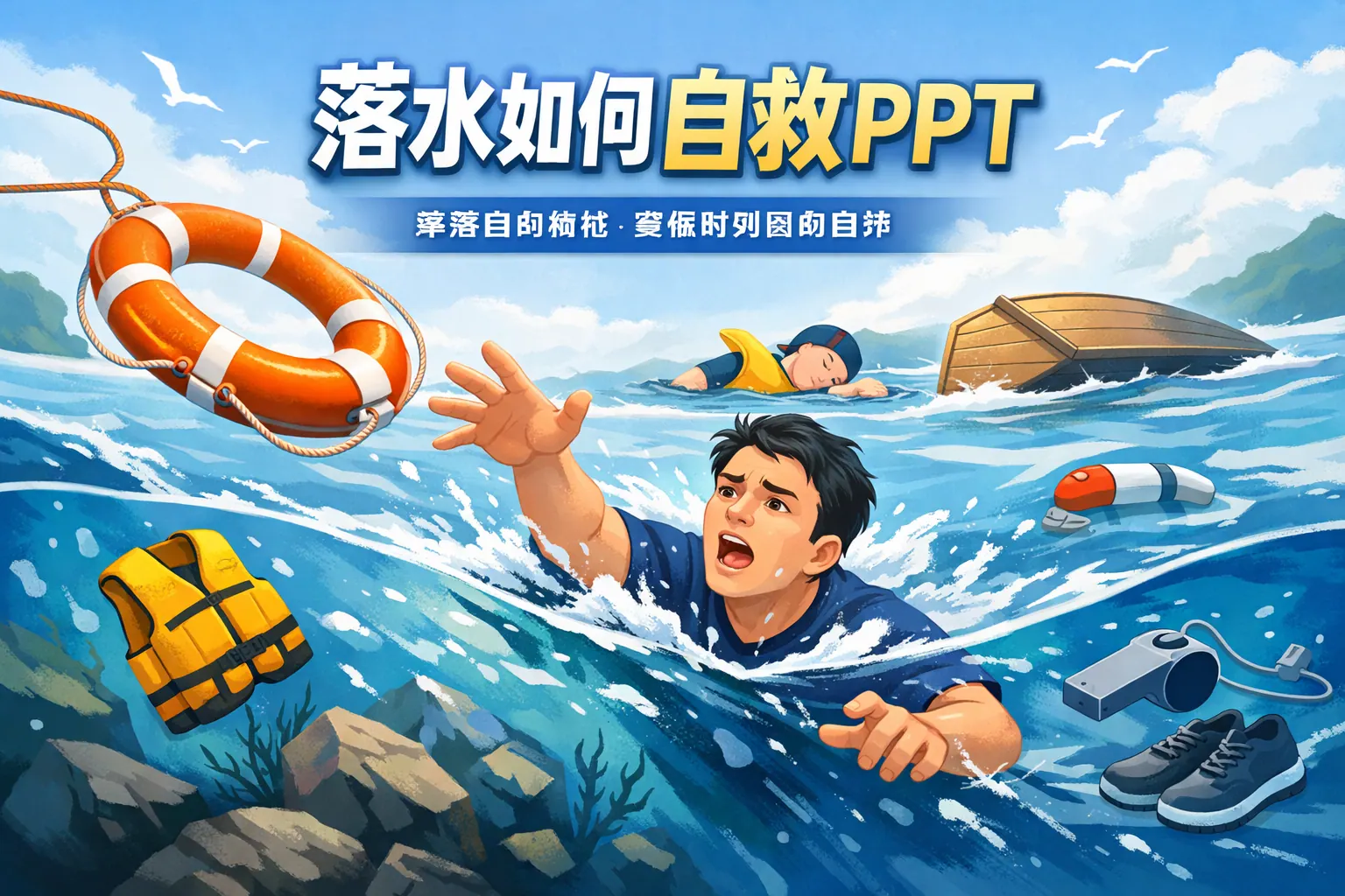 落水如何自救PPT