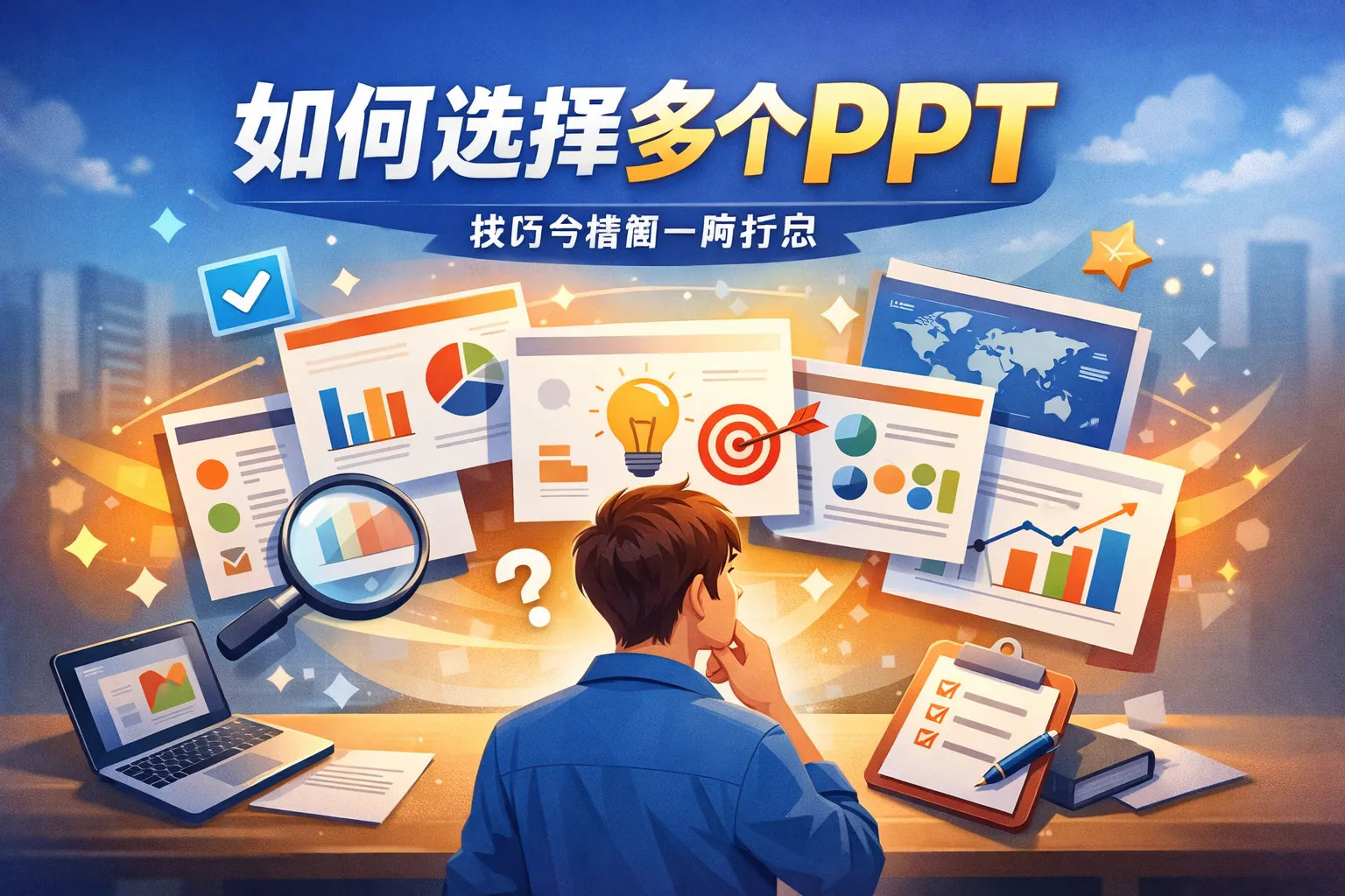 如何选择多个ppt