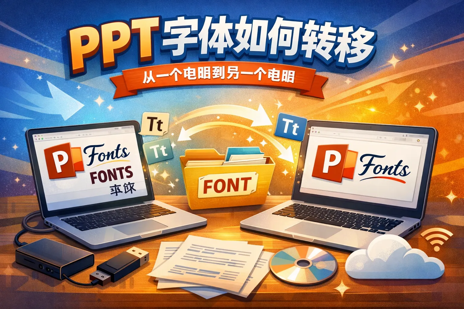 ppt字体如何转移