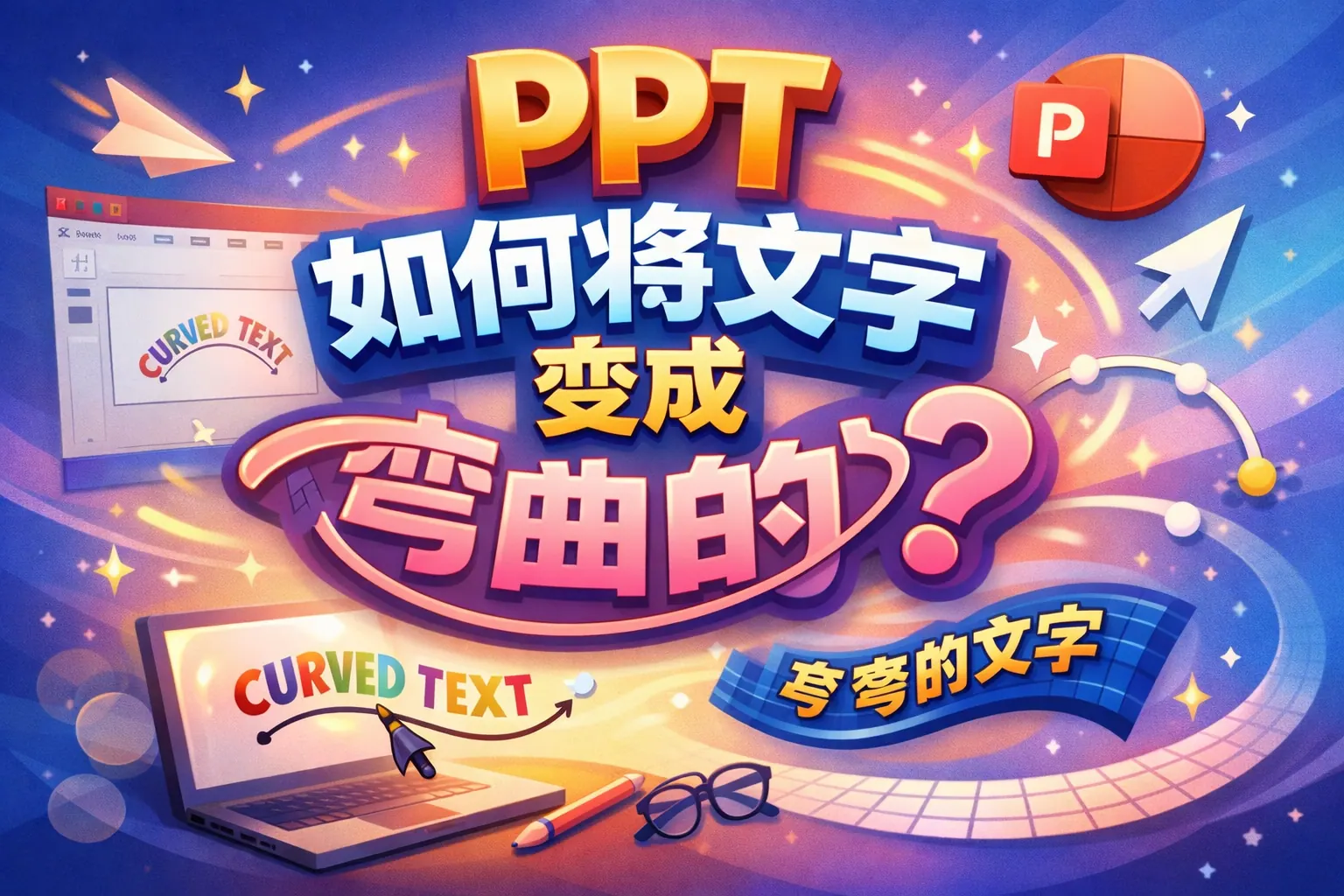 ppt如何将文字变成弯曲的