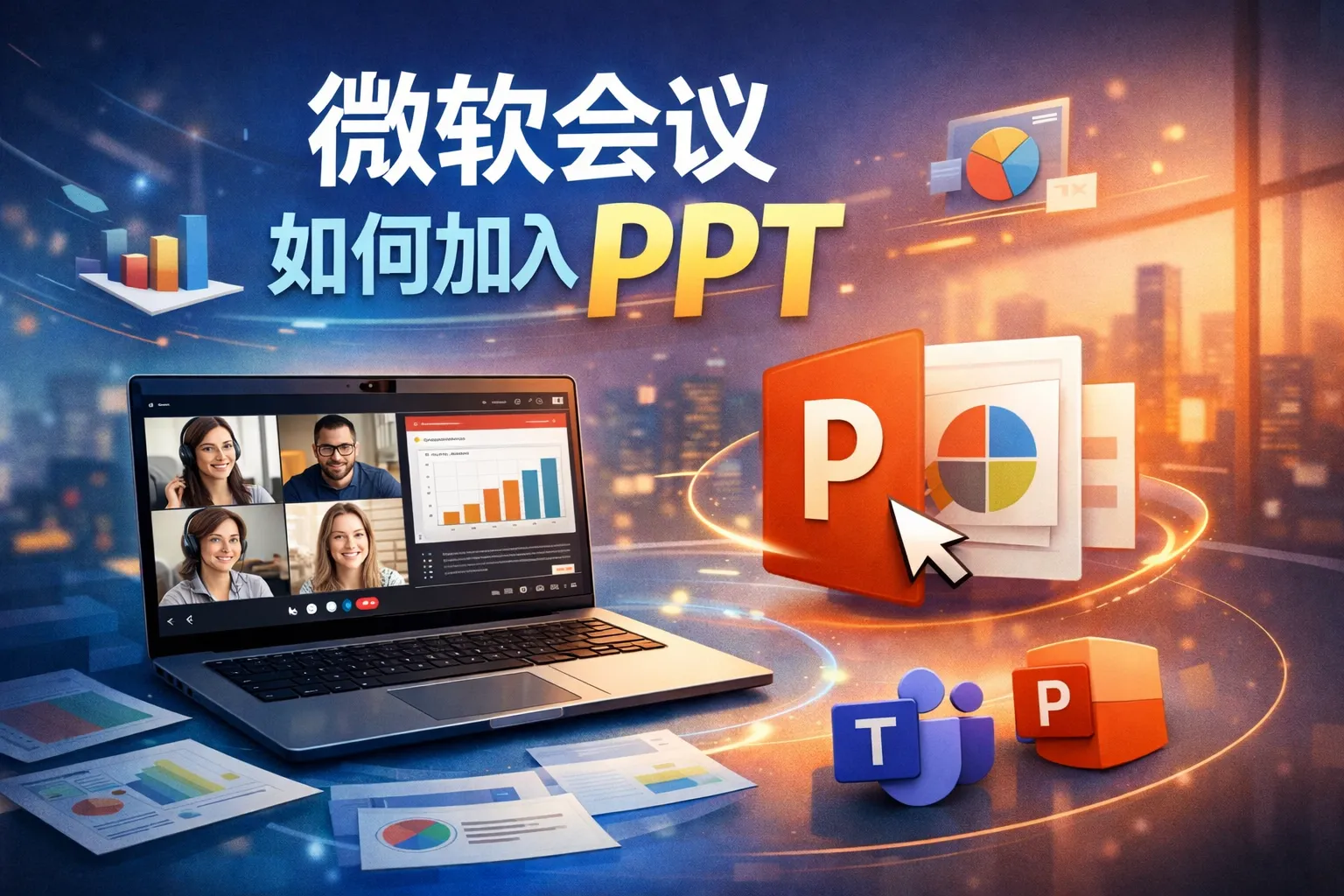 微软会议如何加入ppt