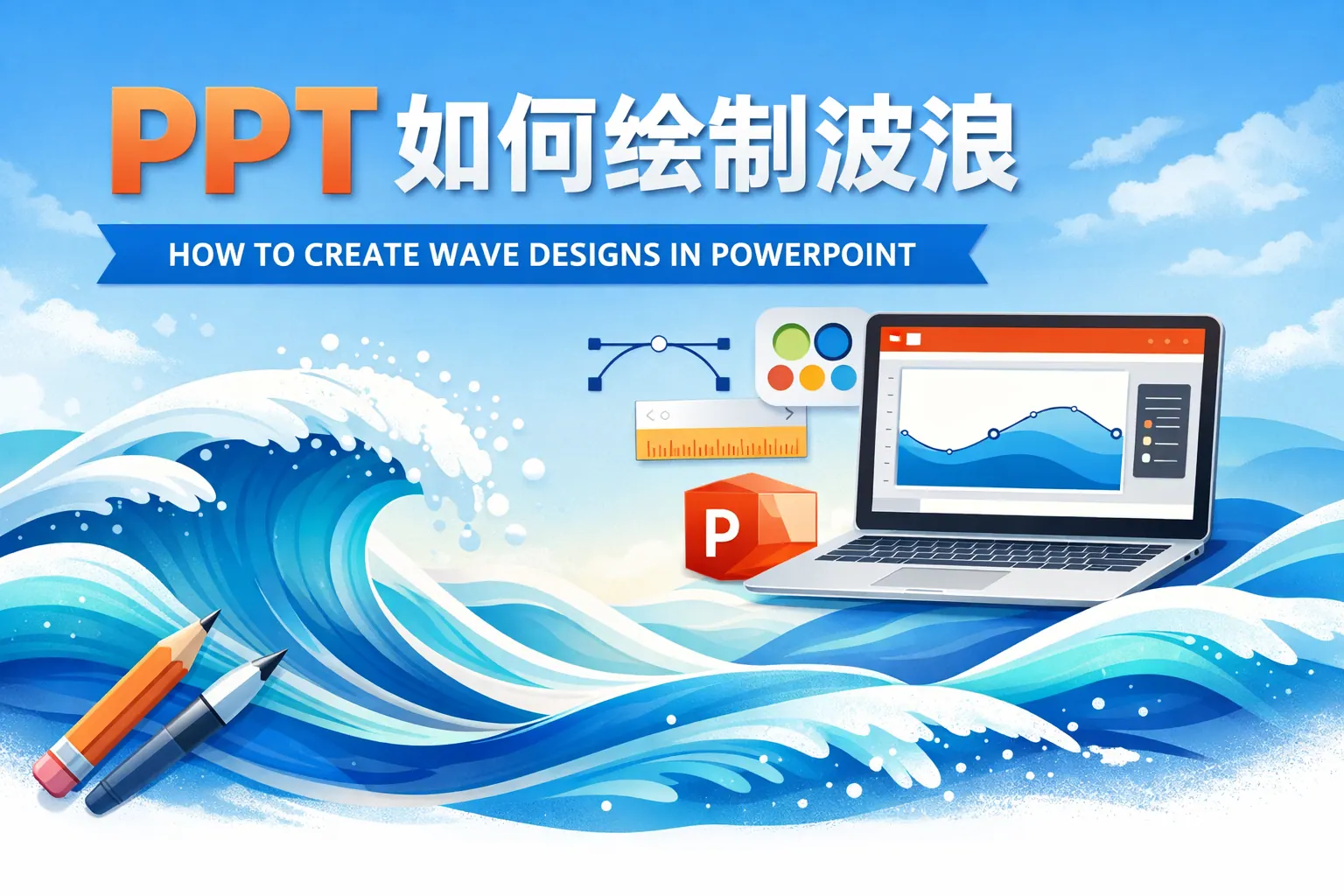 ppt如何绘制波浪