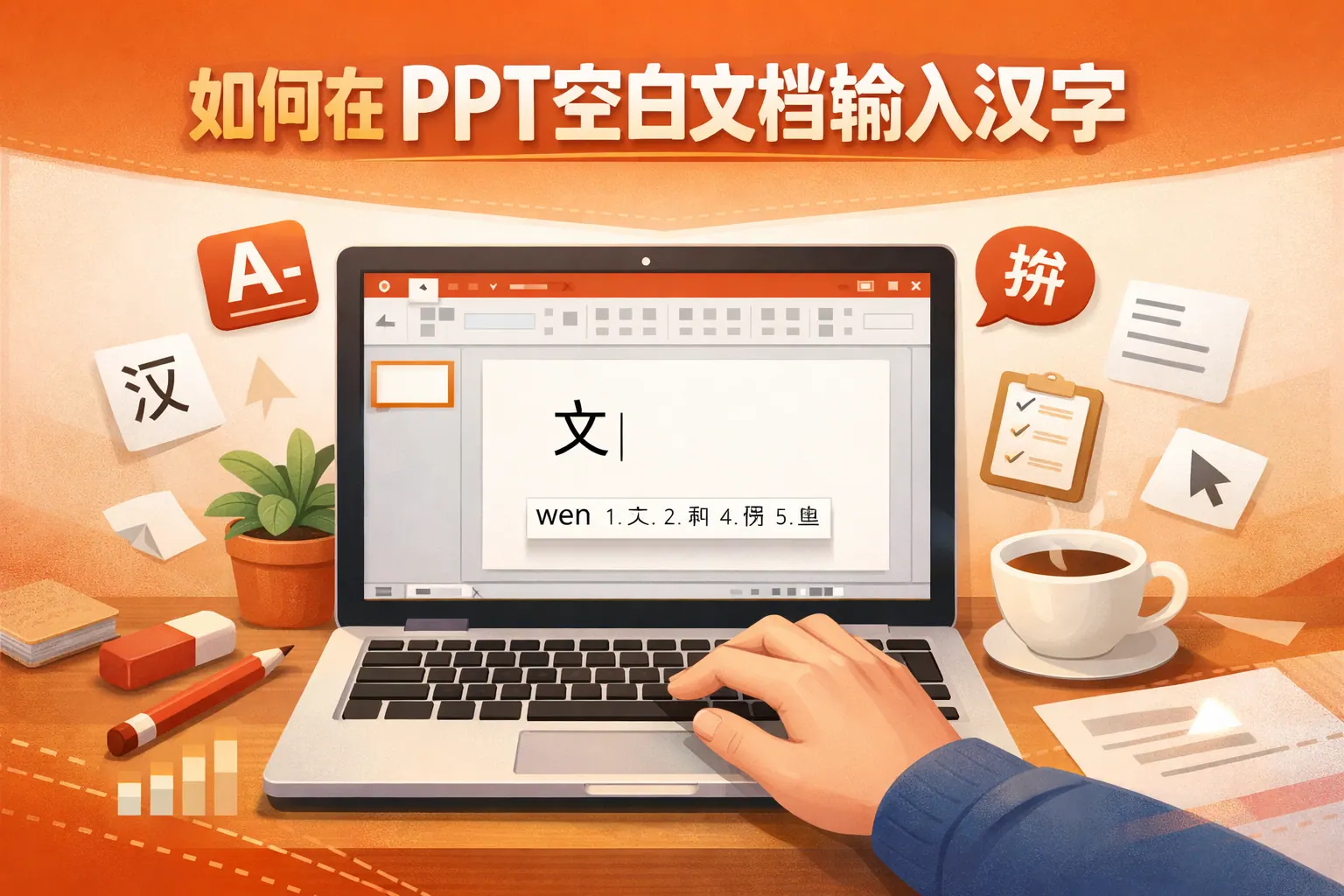 如何在ppt空白文档输入汉字