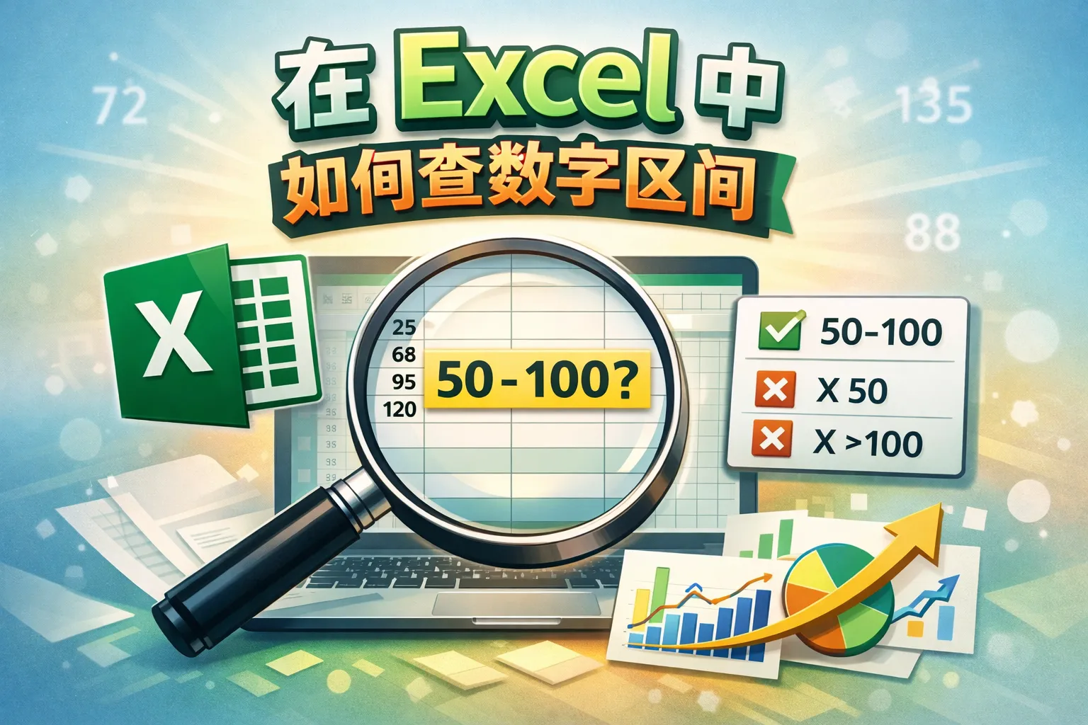 在excel中如何查数字区间