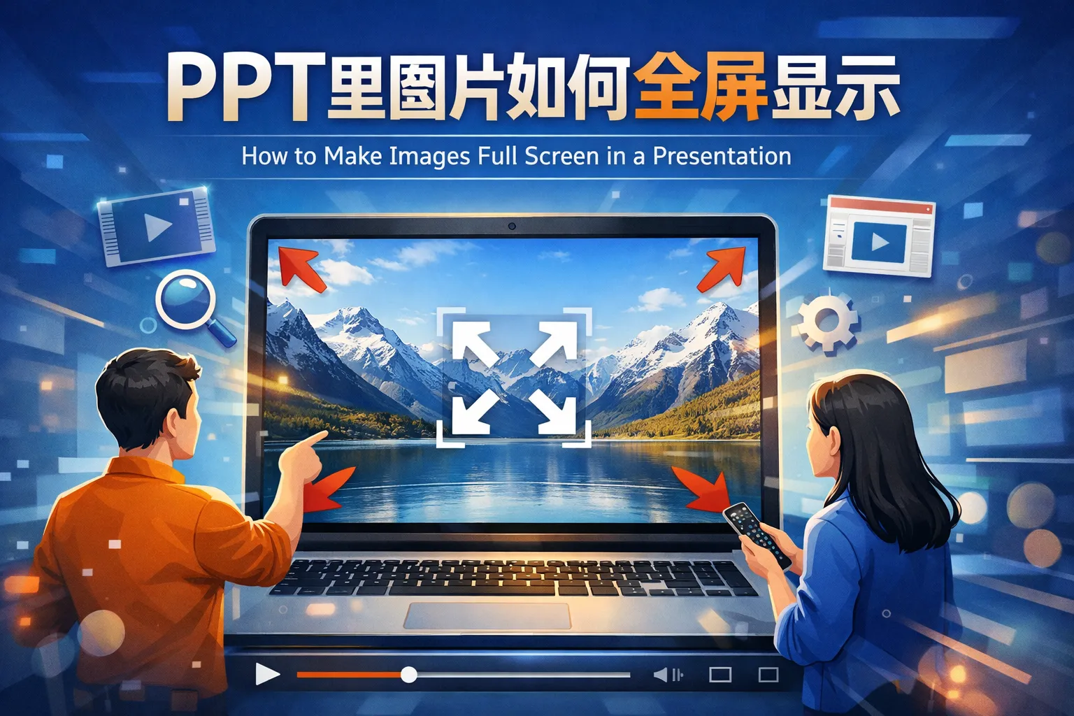 ppt里图片如何全屏