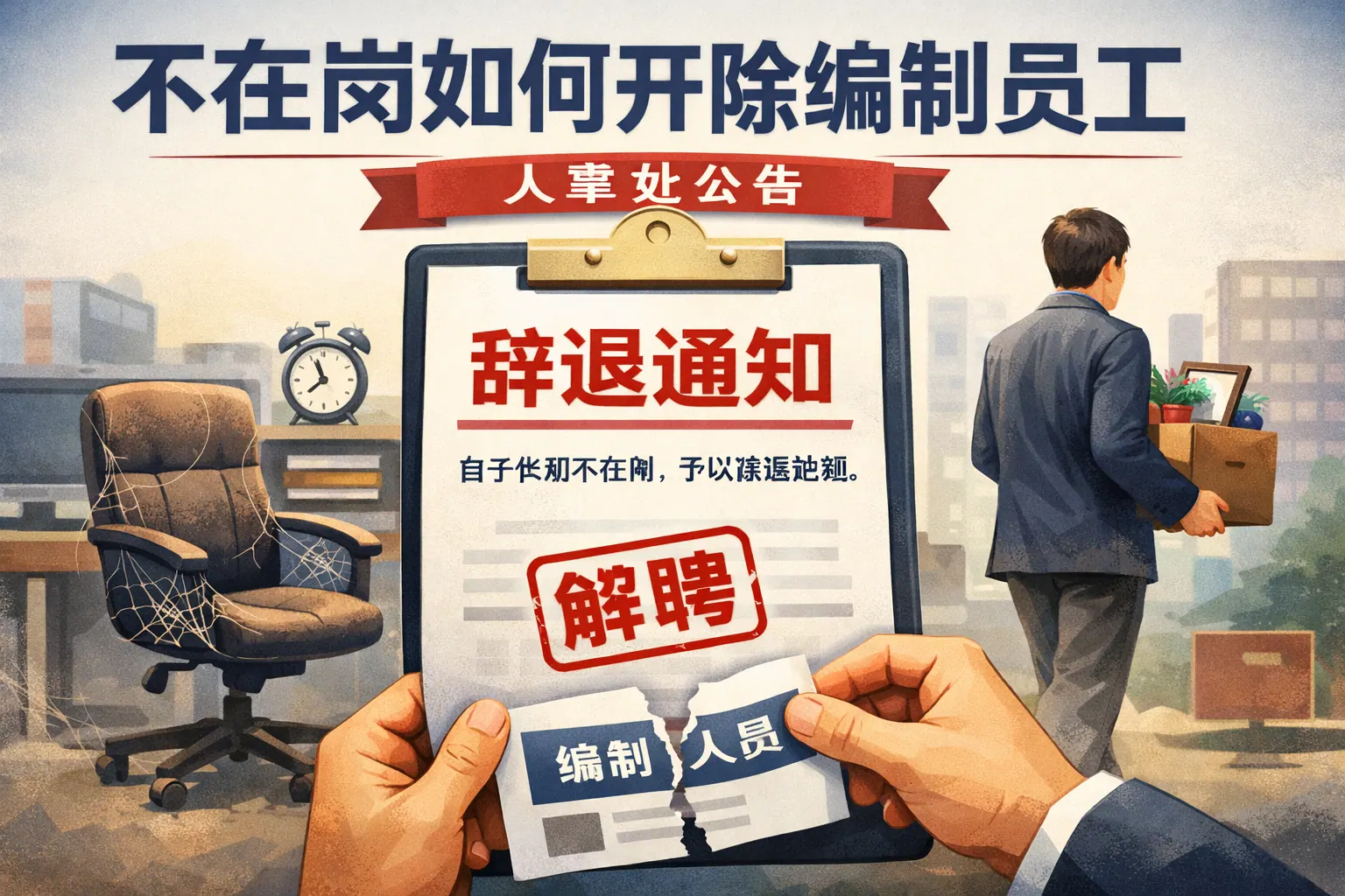 不在岗如何开除编制员工