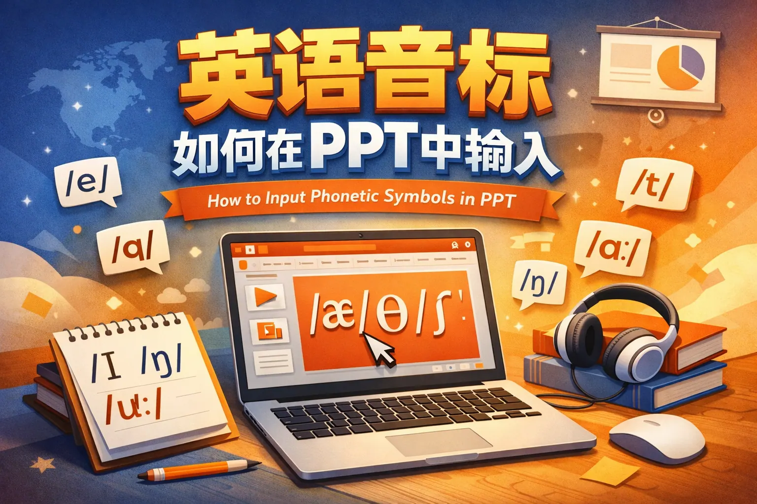 英语音标如何在ppt中输入