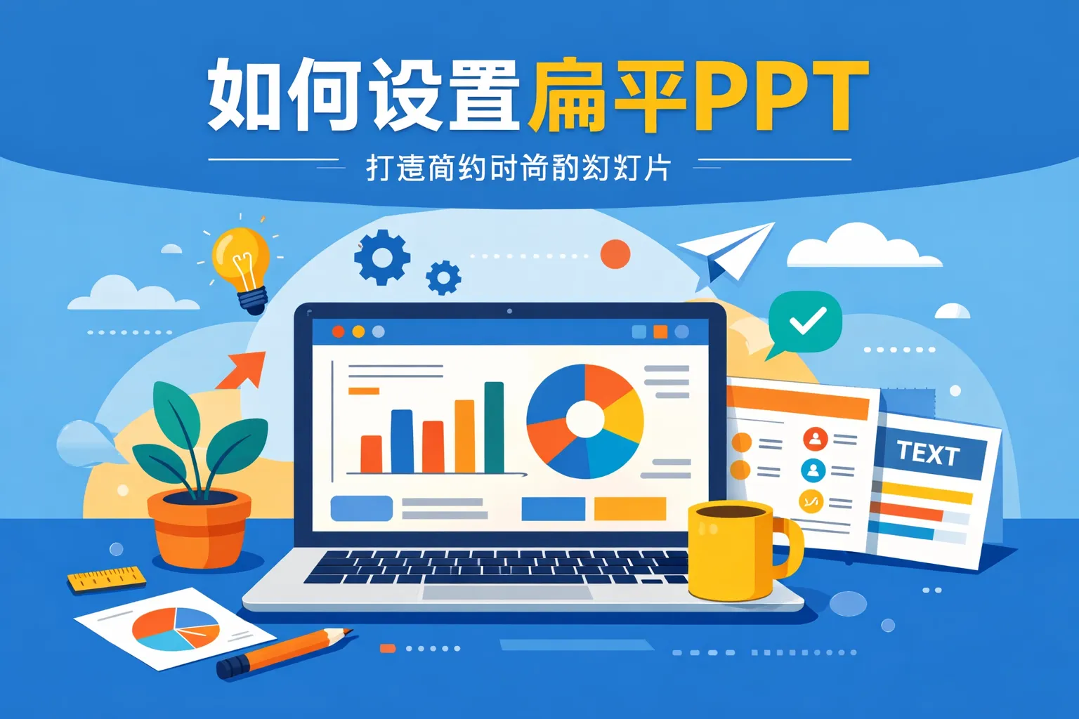 如何设置扁平ppt