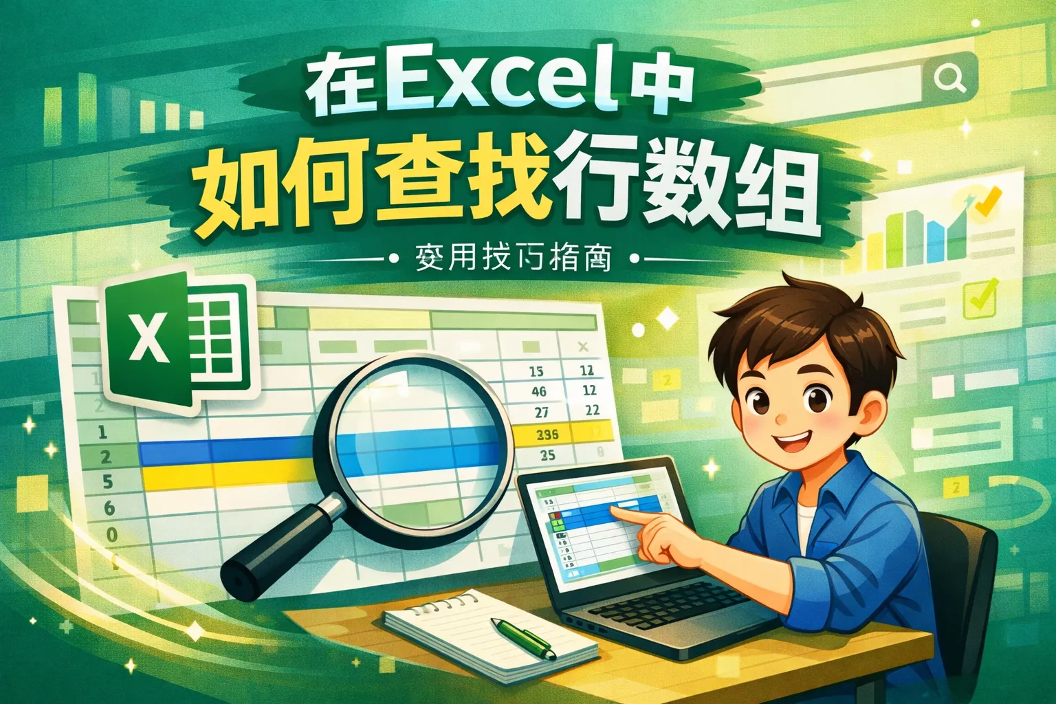 在excel如何查找行数组中