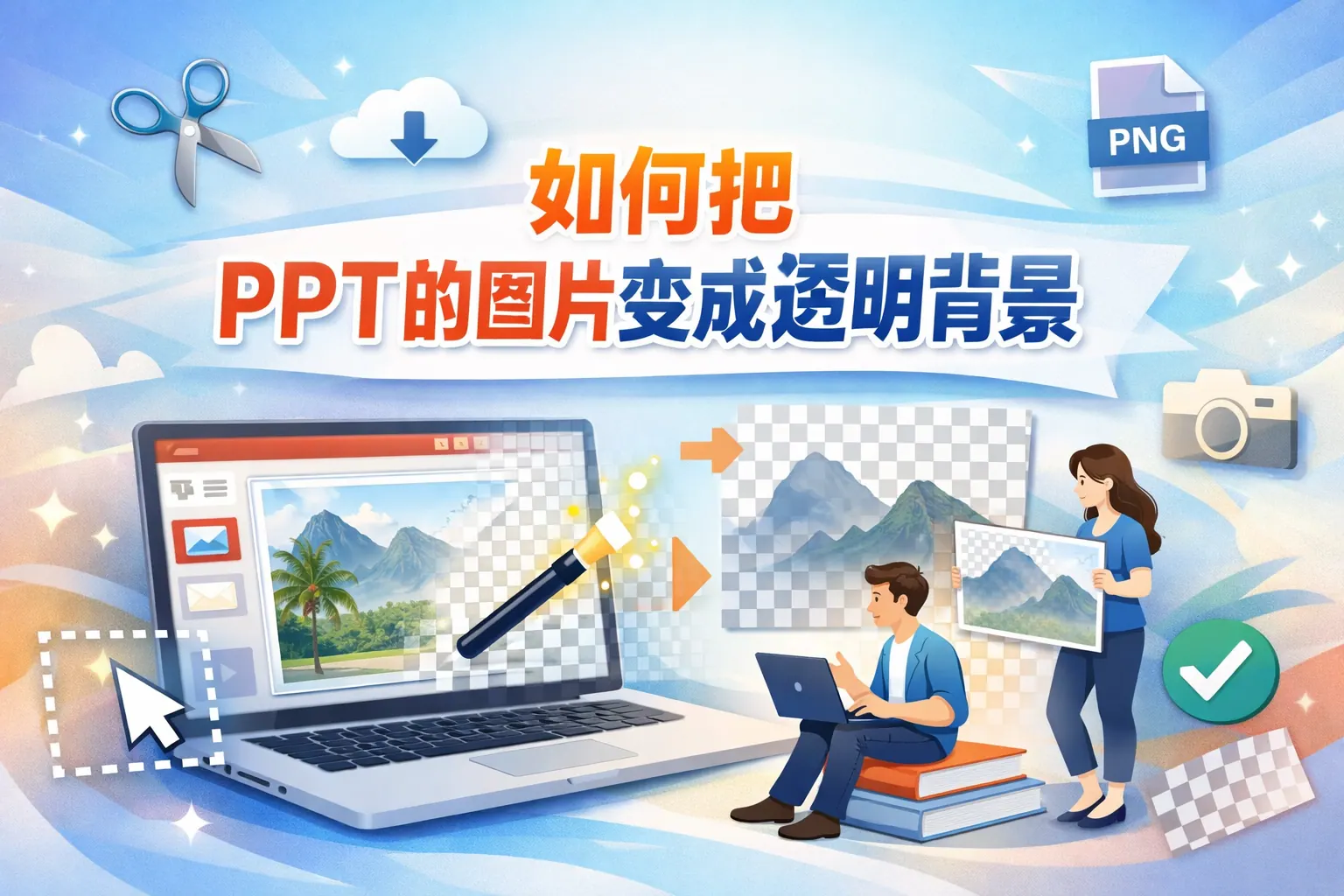 如何把ppt的图片变成透明背景