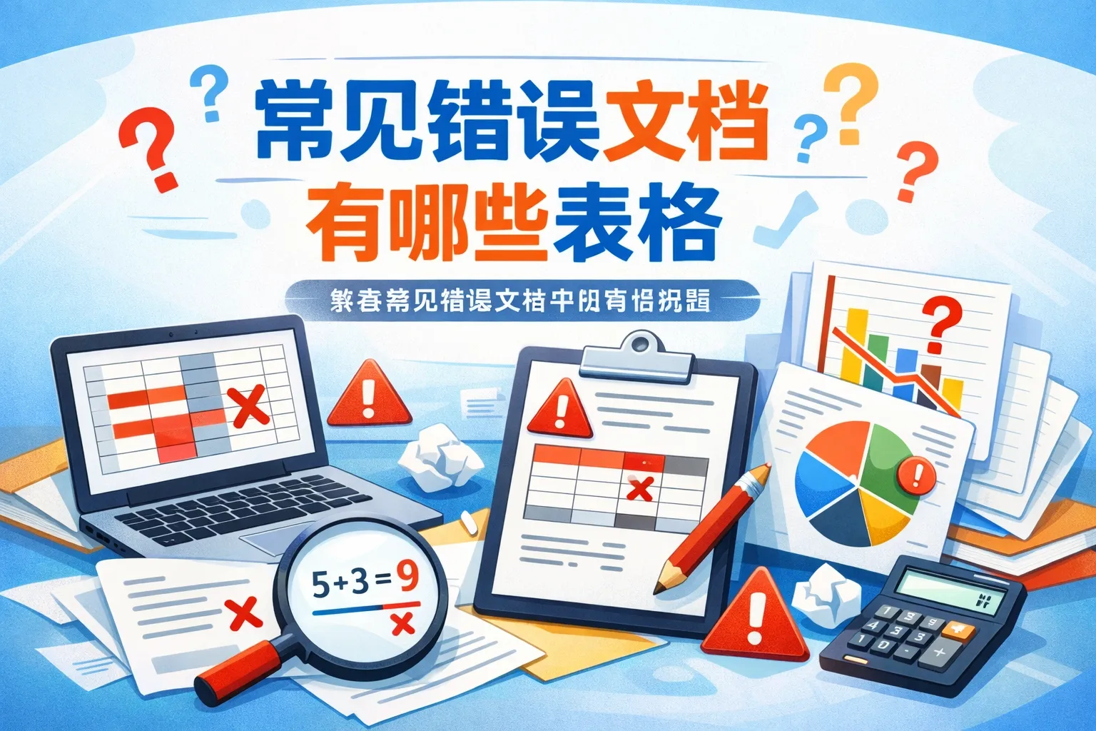 常见错误文档有哪些表格