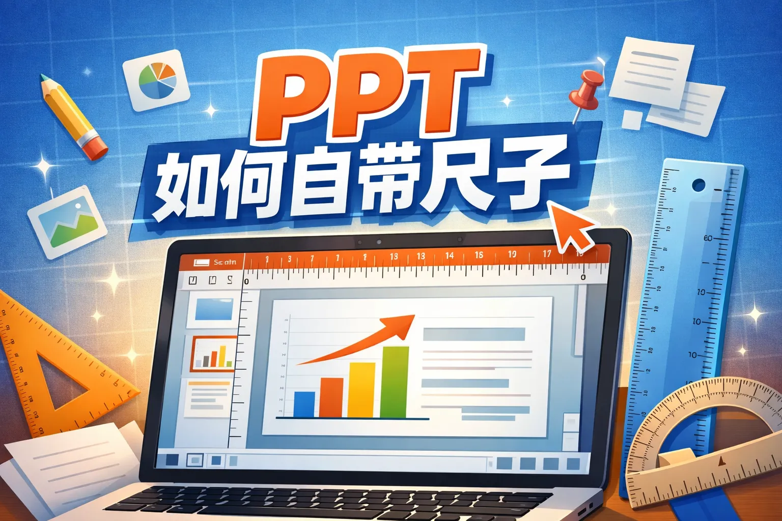 ppt如何自带尺子