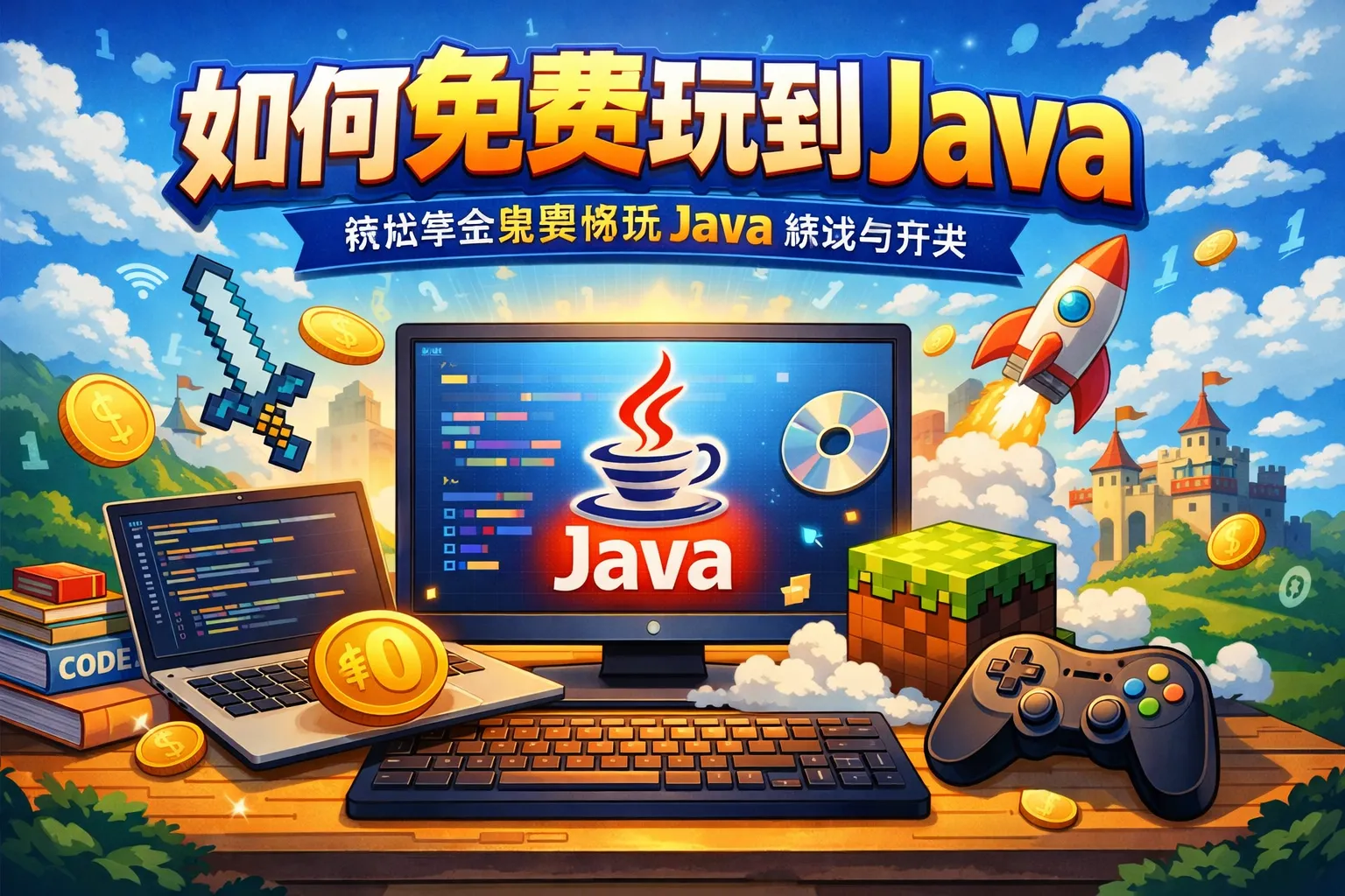 如何免费玩到java