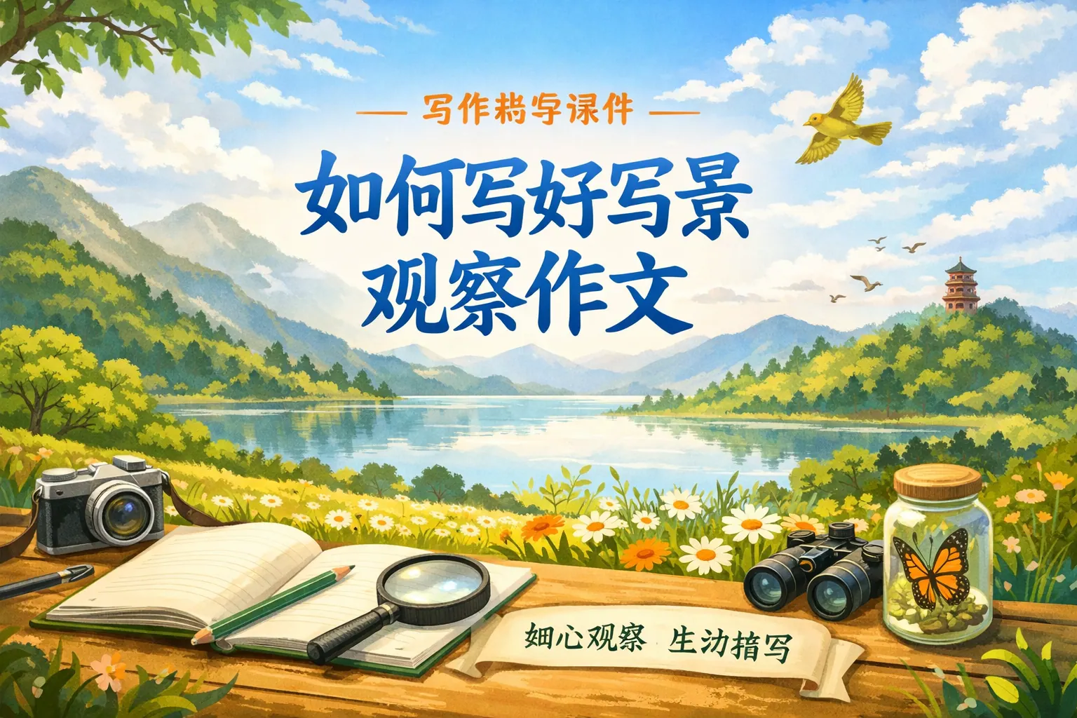 如何写好写景 观察作文ppt