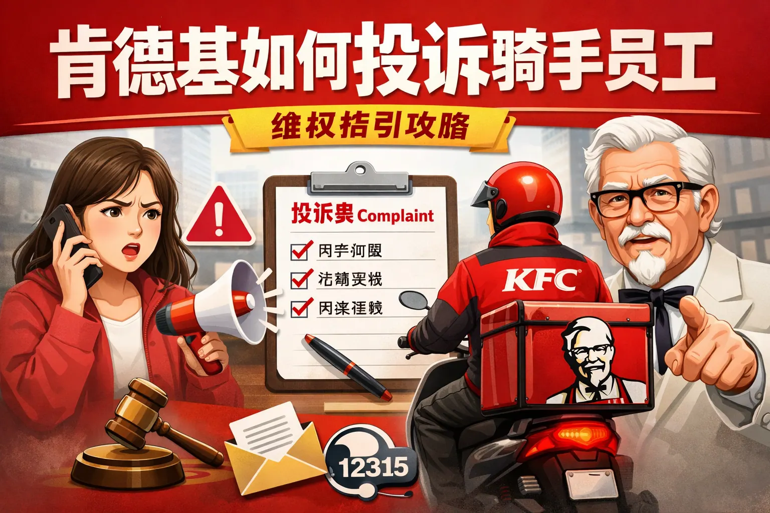 肯德基如何投诉骑手员工