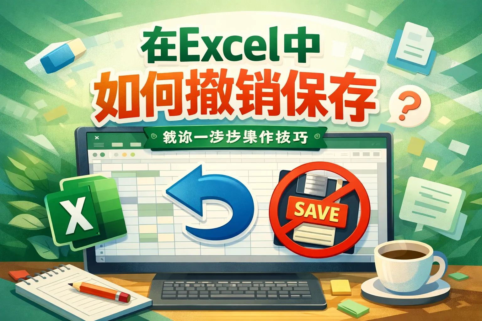 在excel中如何撤销保存