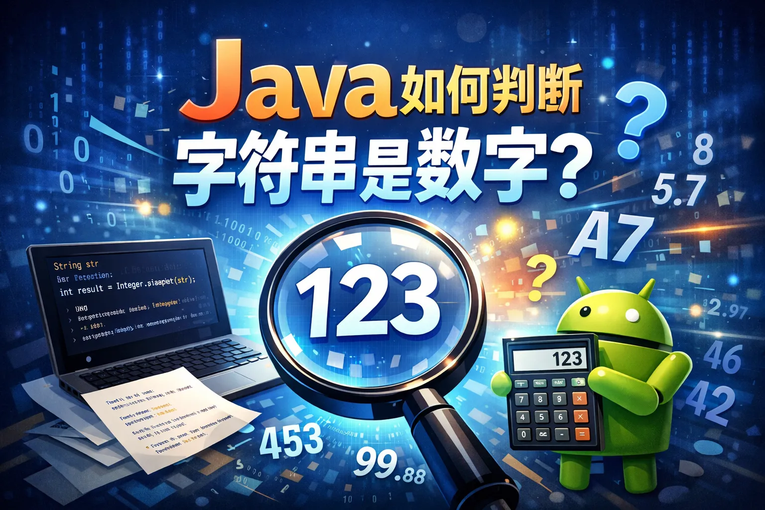 java如何判断字符串是数字