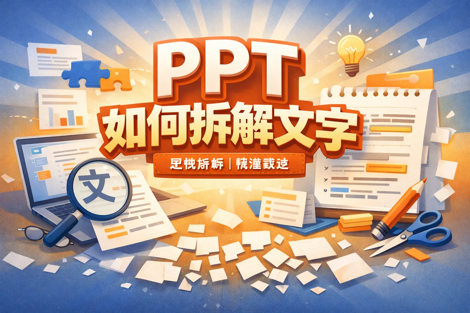 ppt如何拆解文字