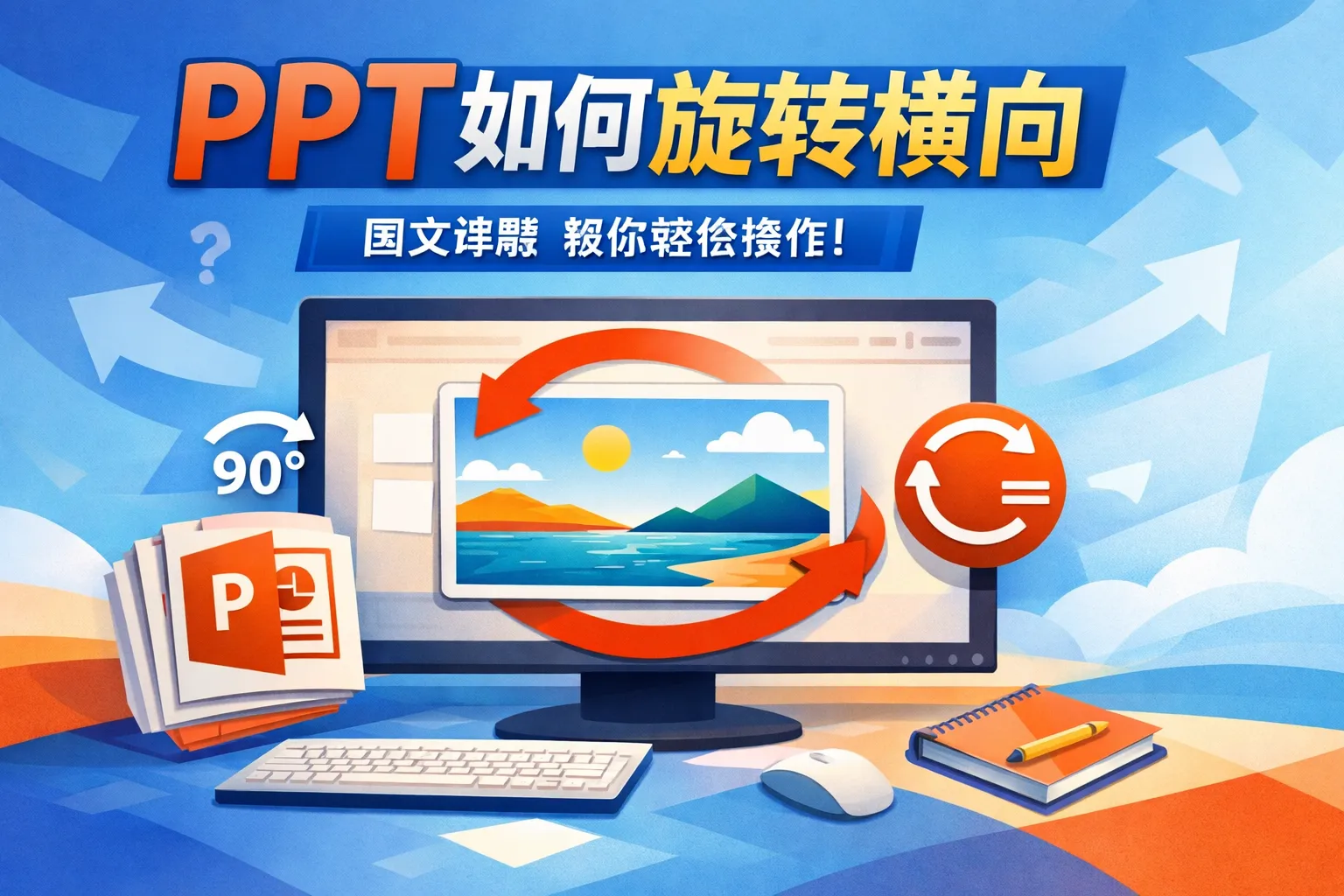 ppt如何旋转横向