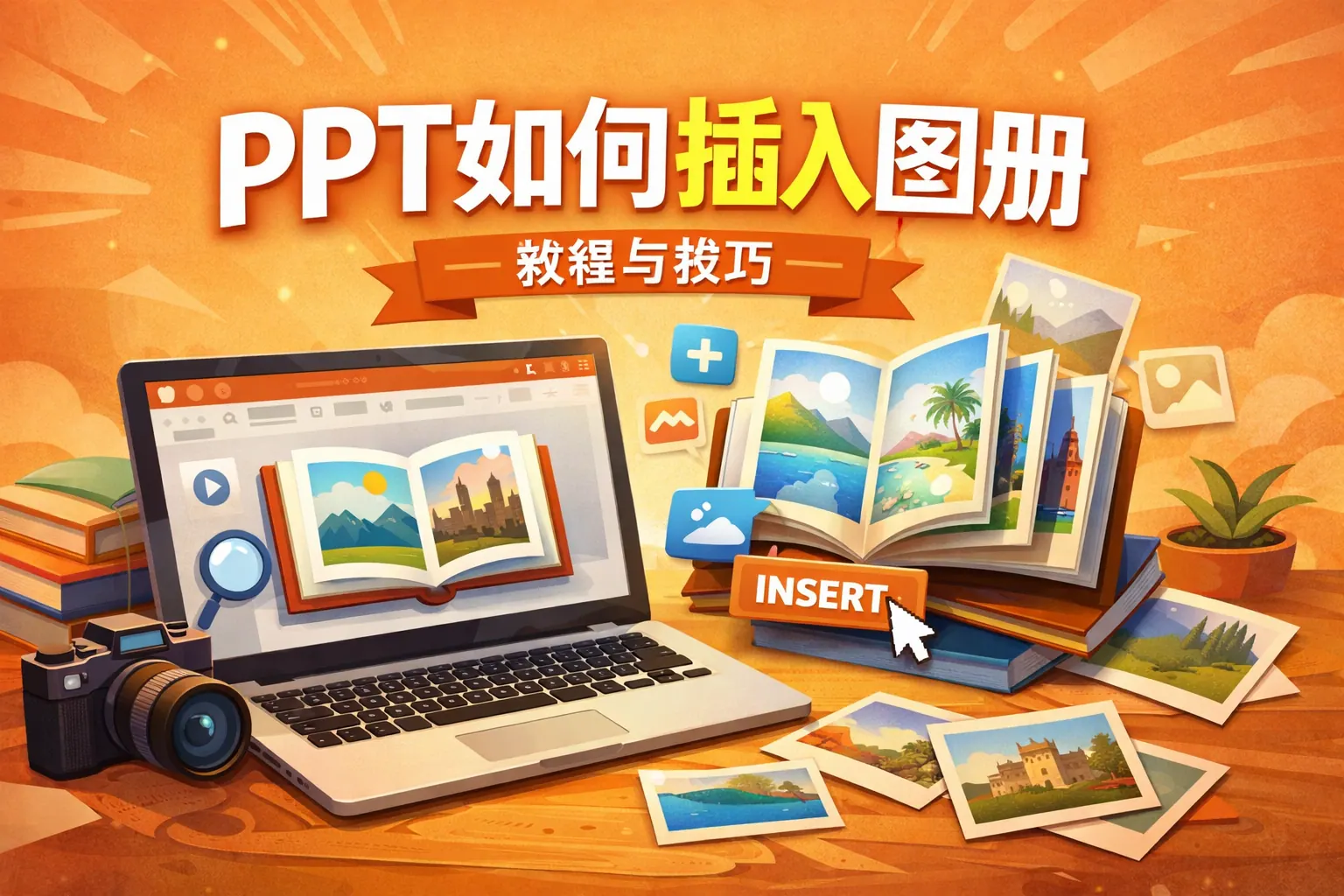 ppt如何插入图册