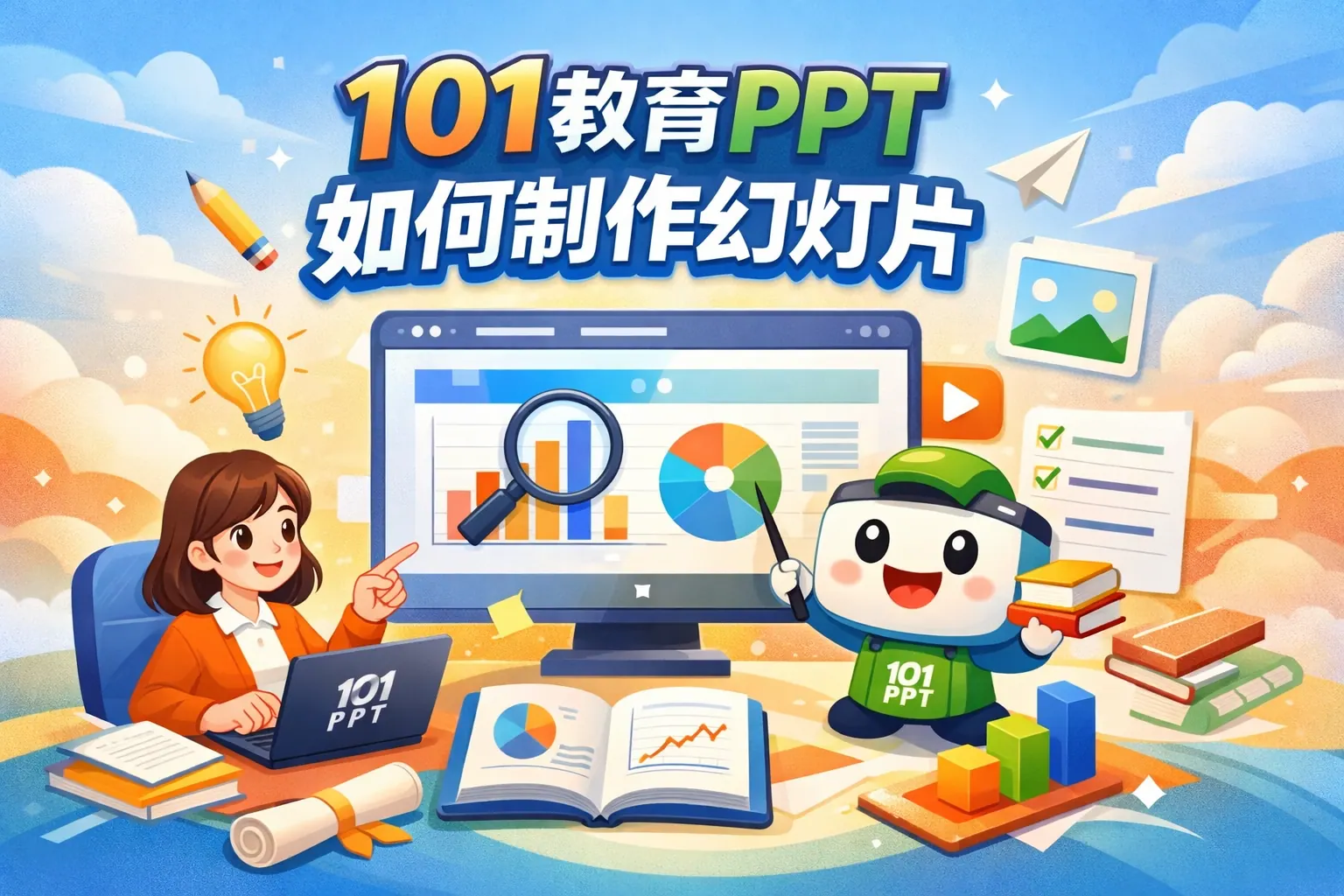 101教育ppt如何制作幻灯片