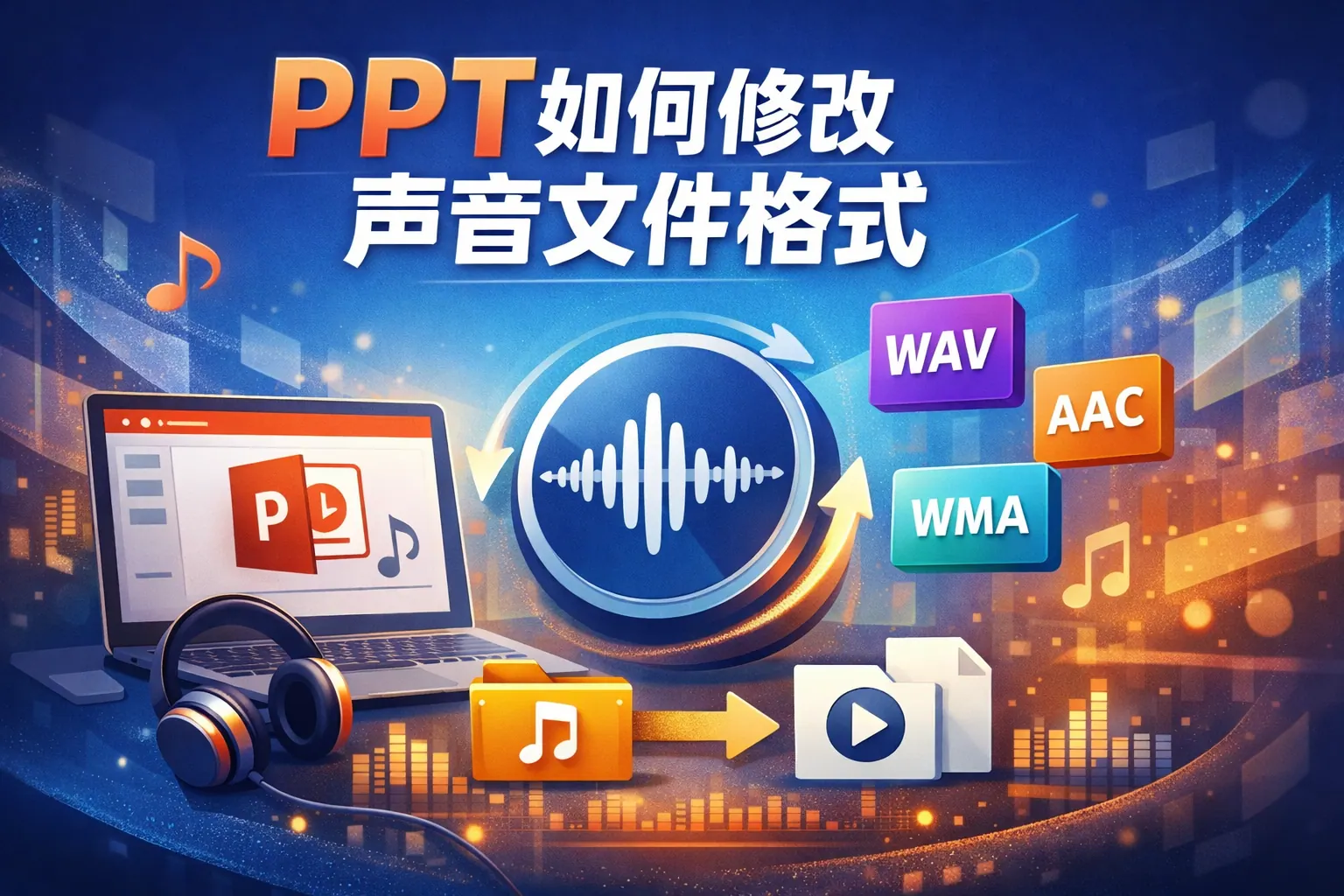 ppt如何修改声音文件格式