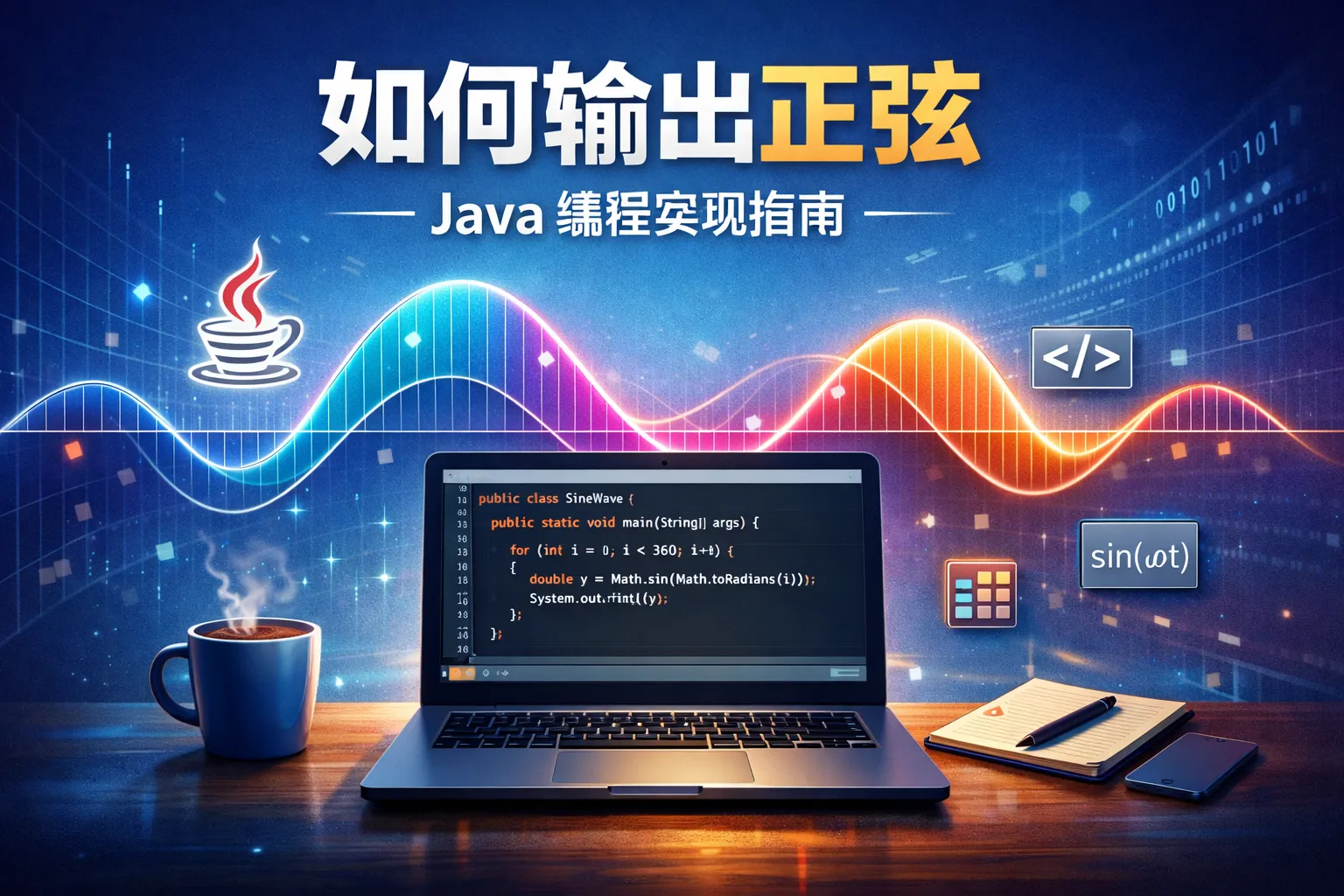 如何输出正弦 java