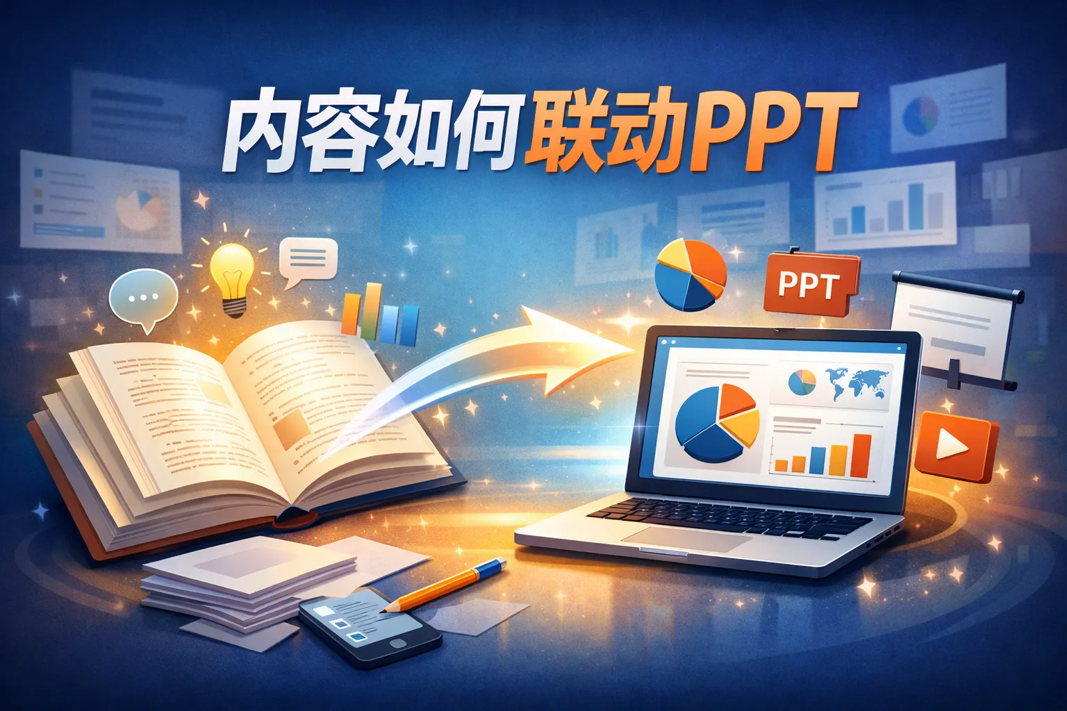 内容如何联动ppt