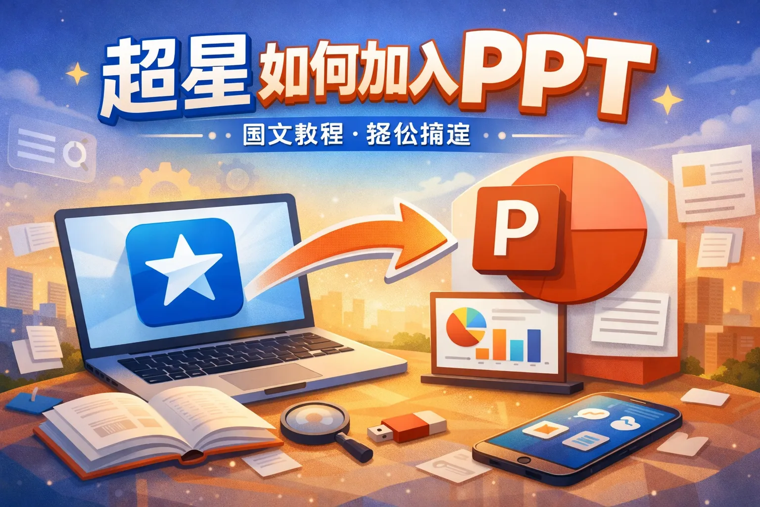 超星如何加入PPT