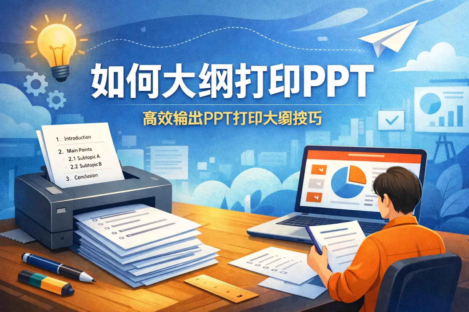 如何大纲打印ppt