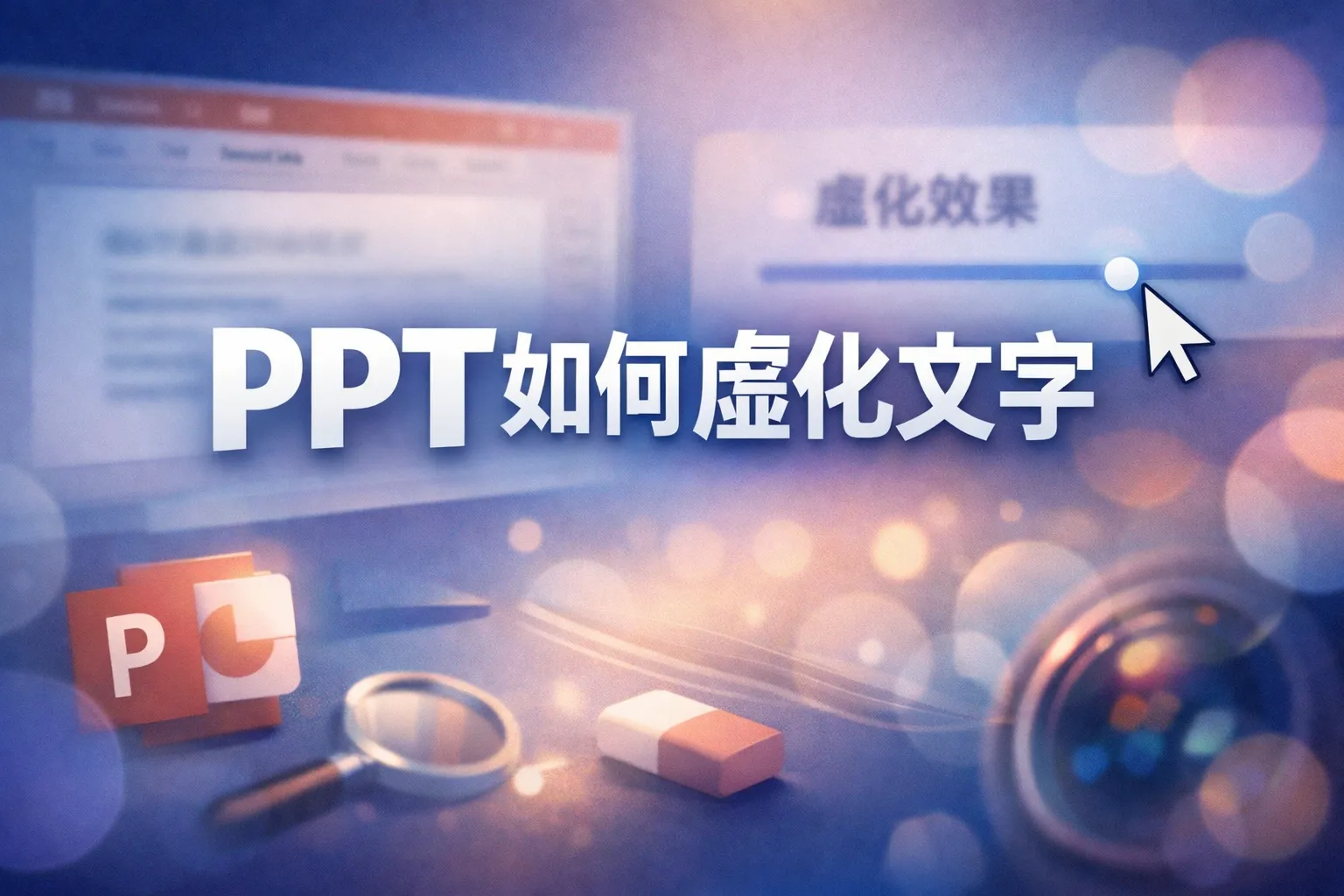 ppt如何虚化文字