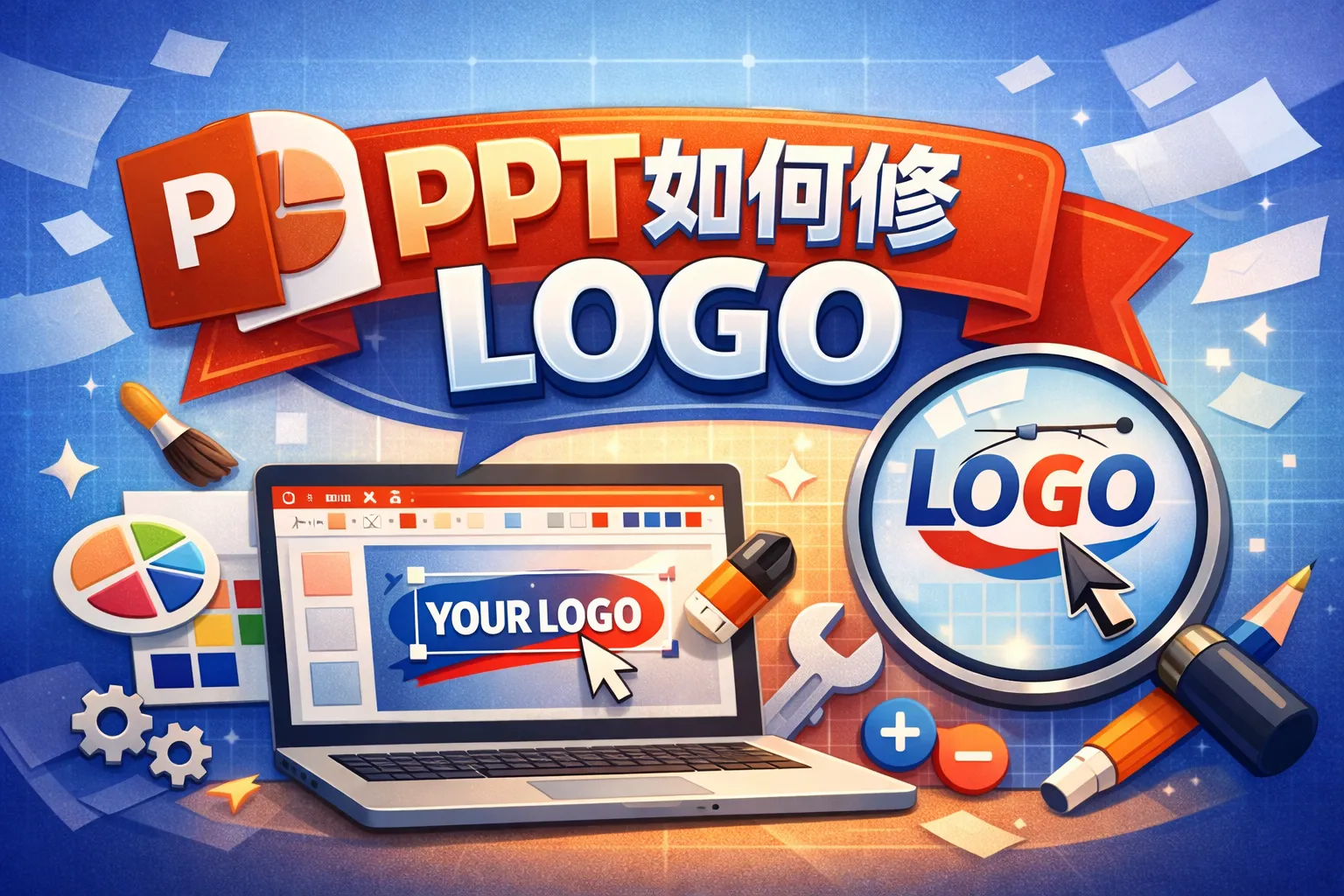 ppt如何修logo