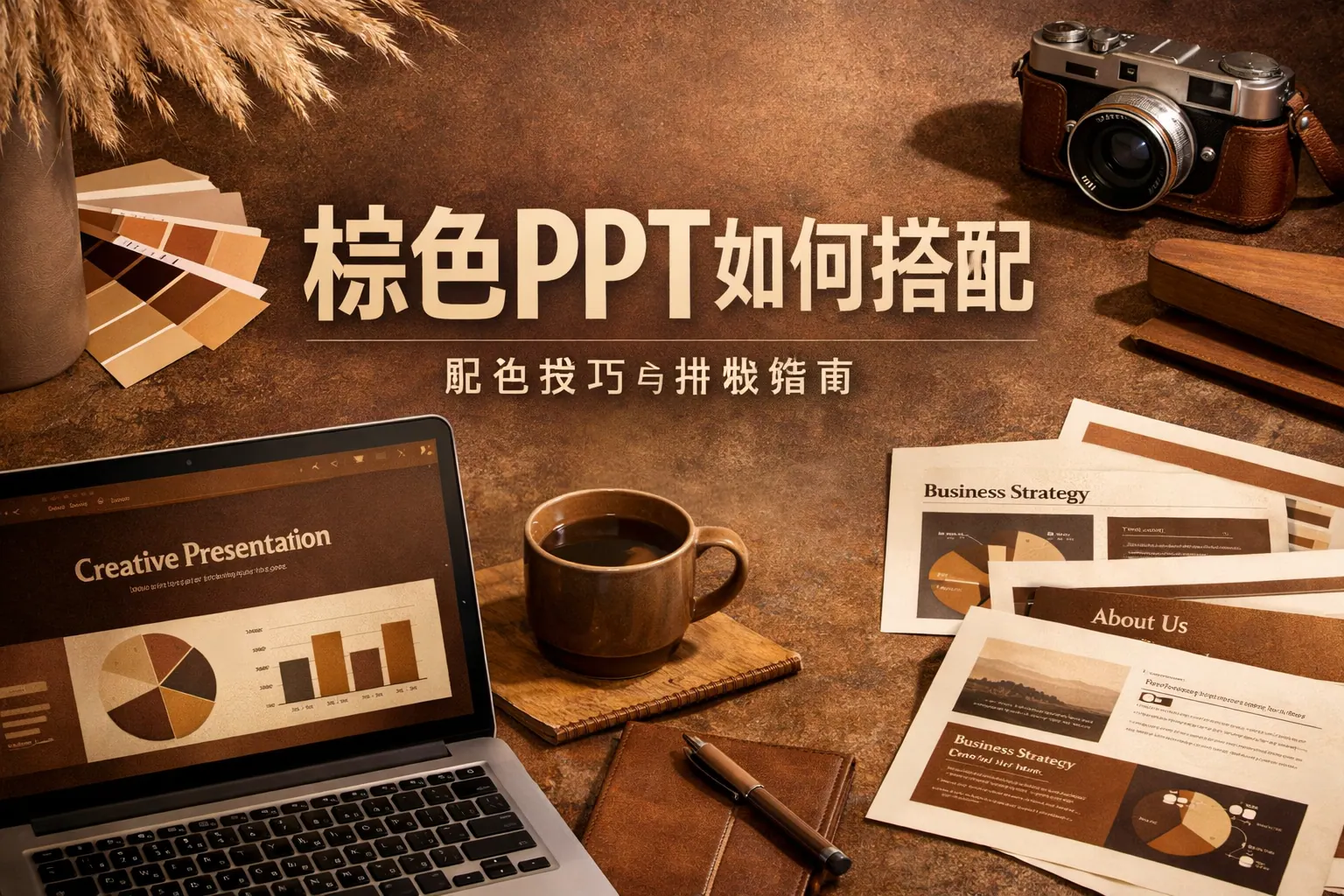 棕色ppt如何搭配