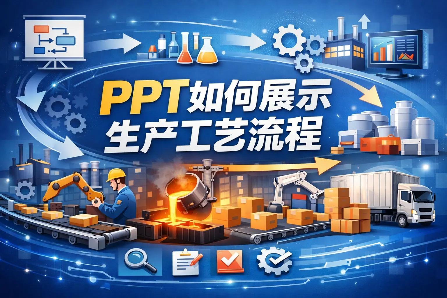 ppt如何展示生产工艺流程