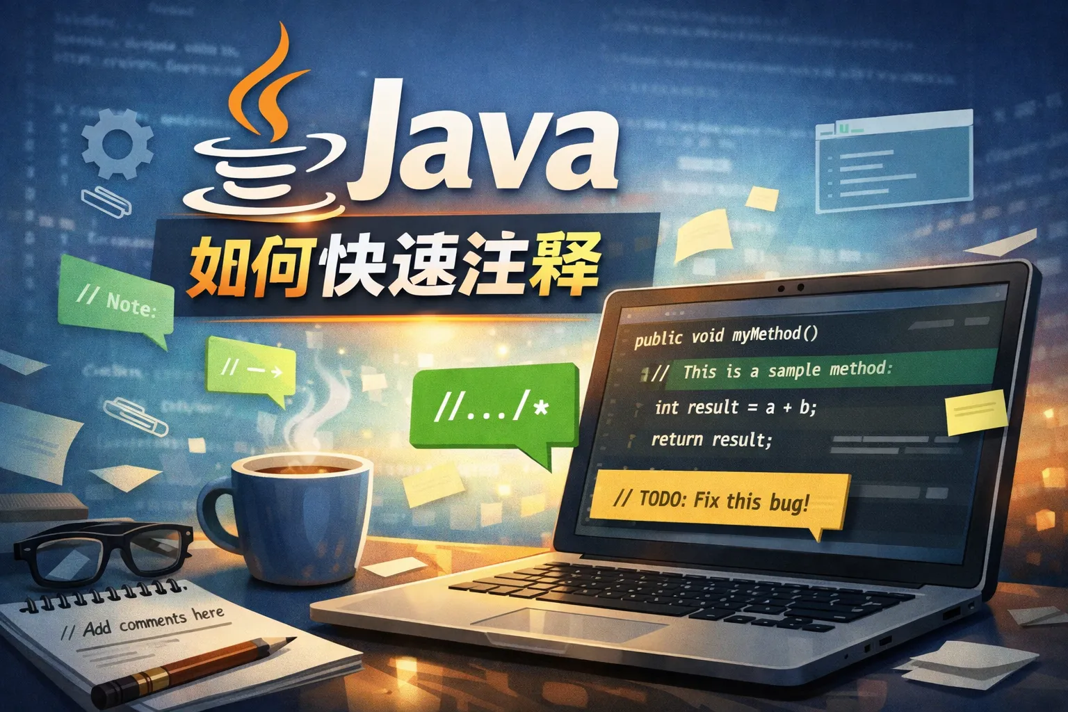 java如何快速注释