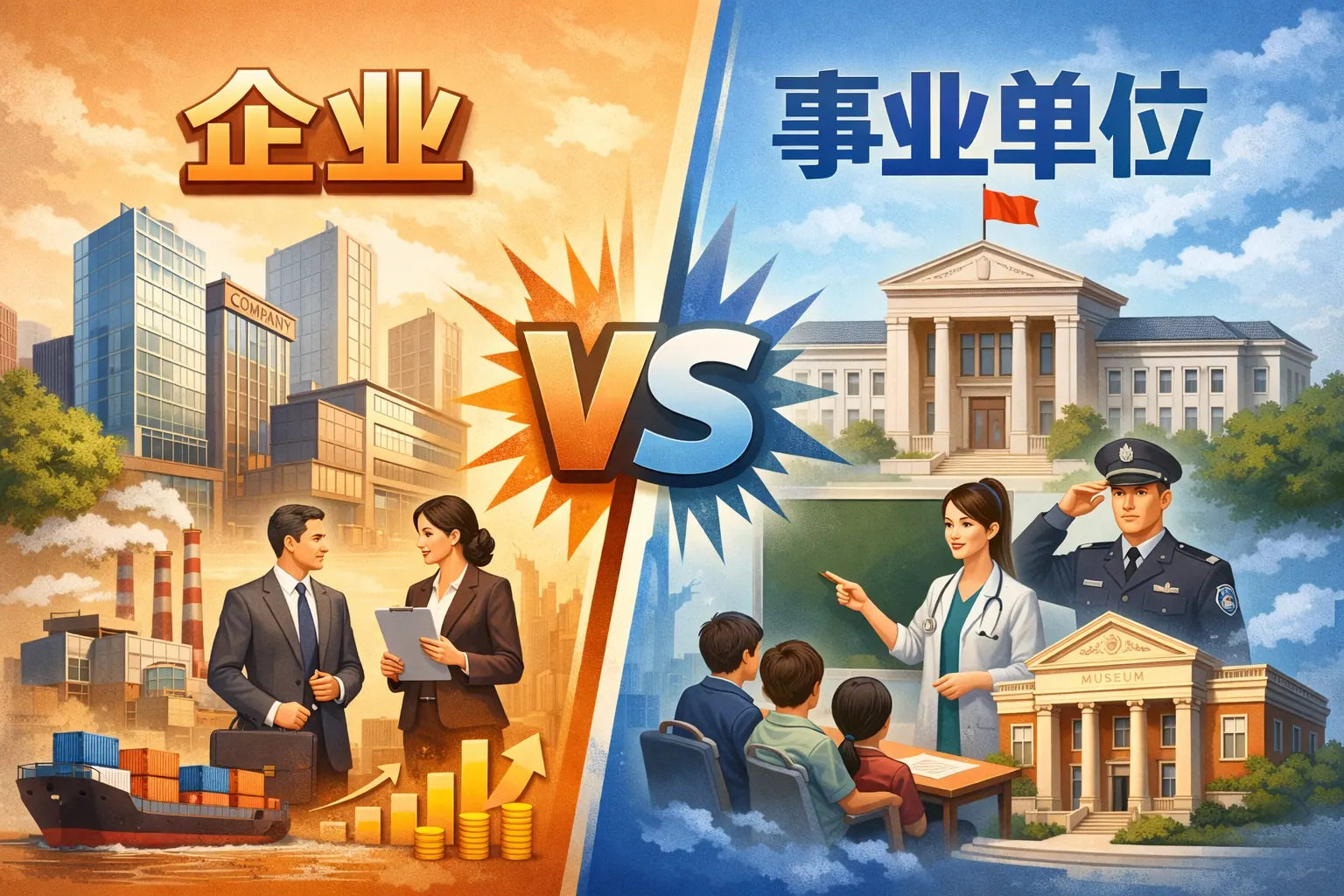 企业的事业单位的区别