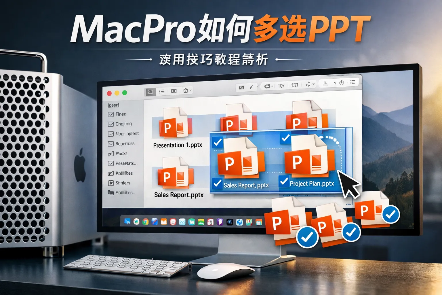 macpro如何多选ppt