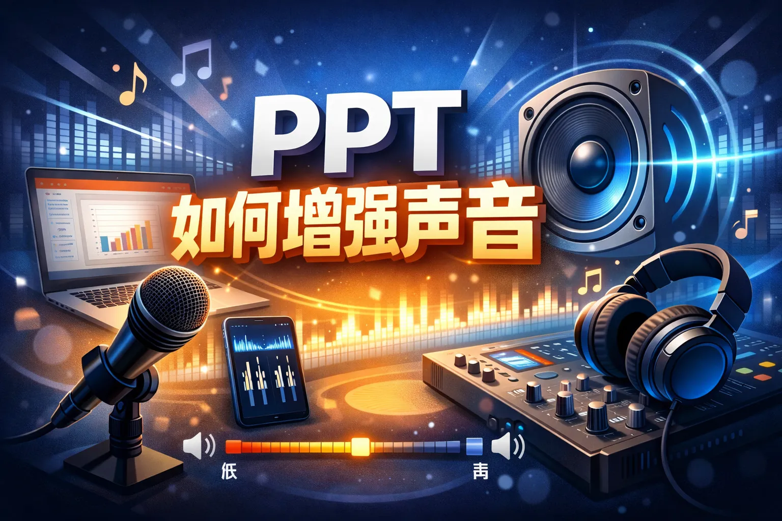 ppt如何增强声音