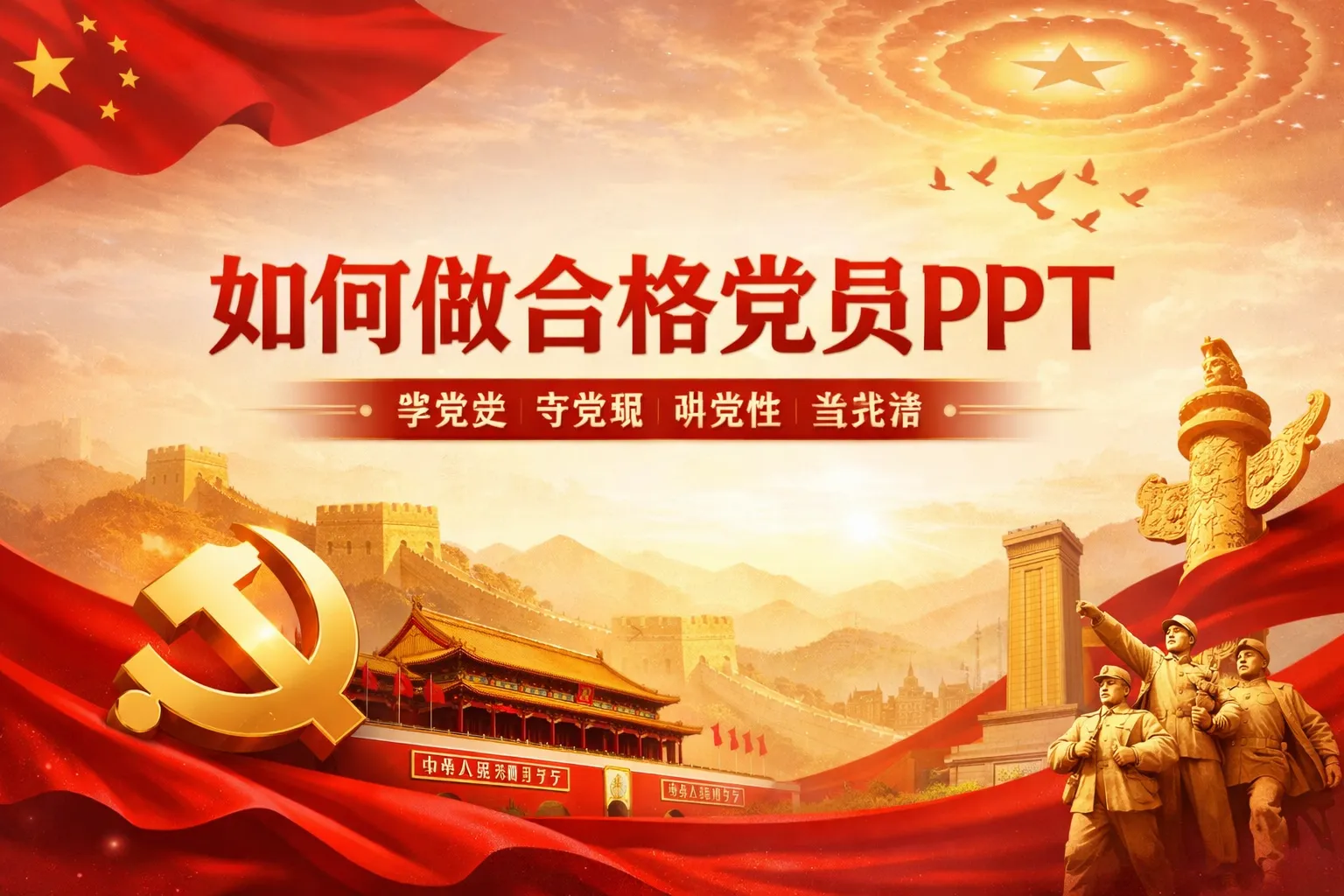 如何做合格党员ppt