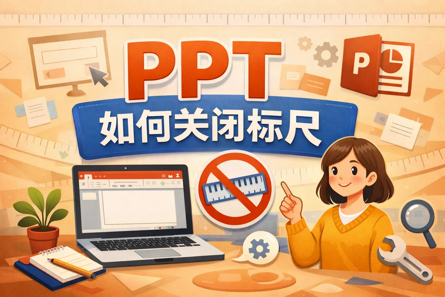 ppt如何关闭标尺