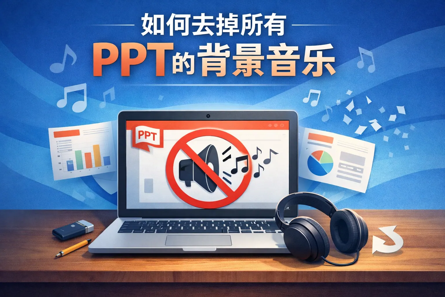 如何去掉所有ppt的背景音乐