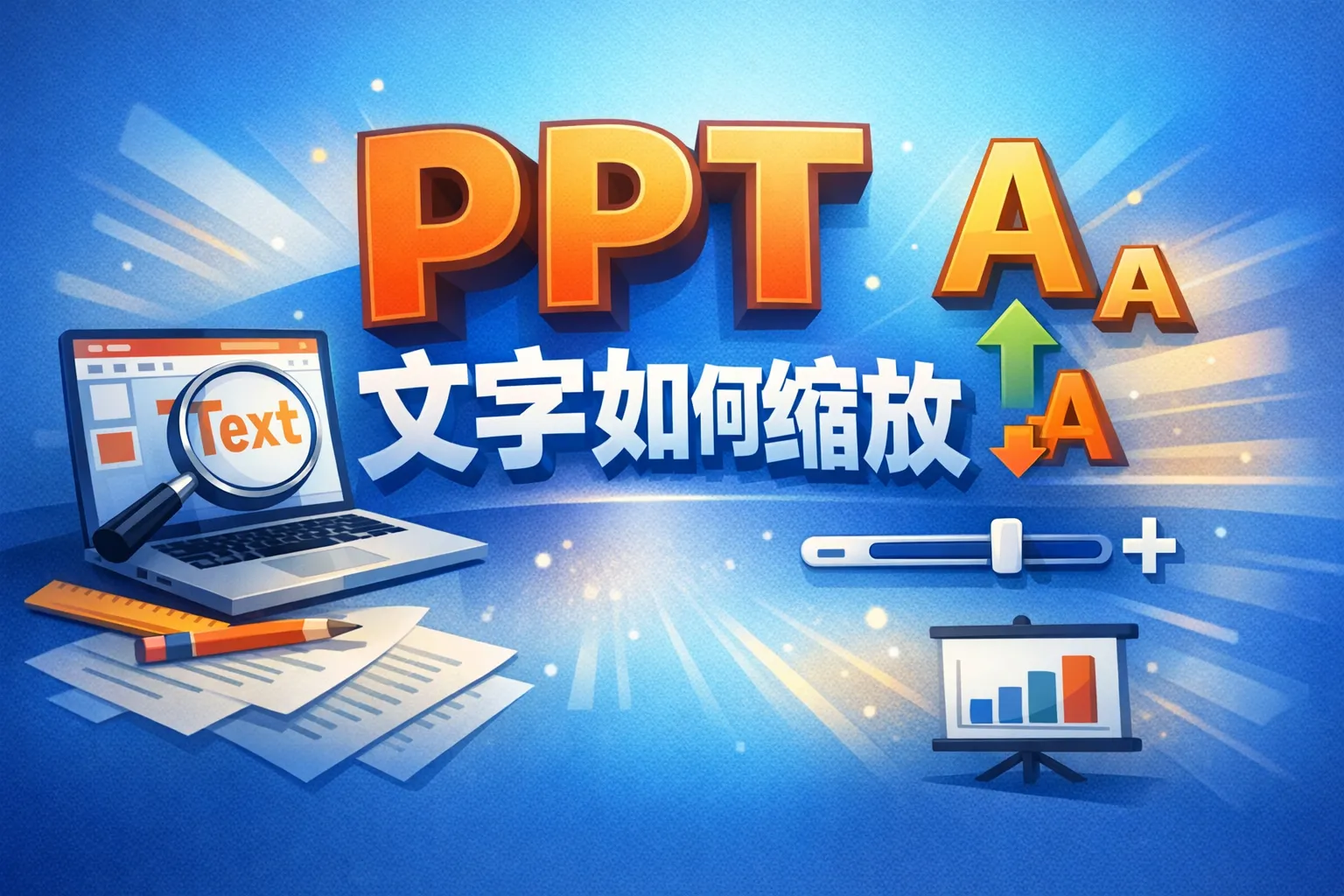 ppt文字如何缩放