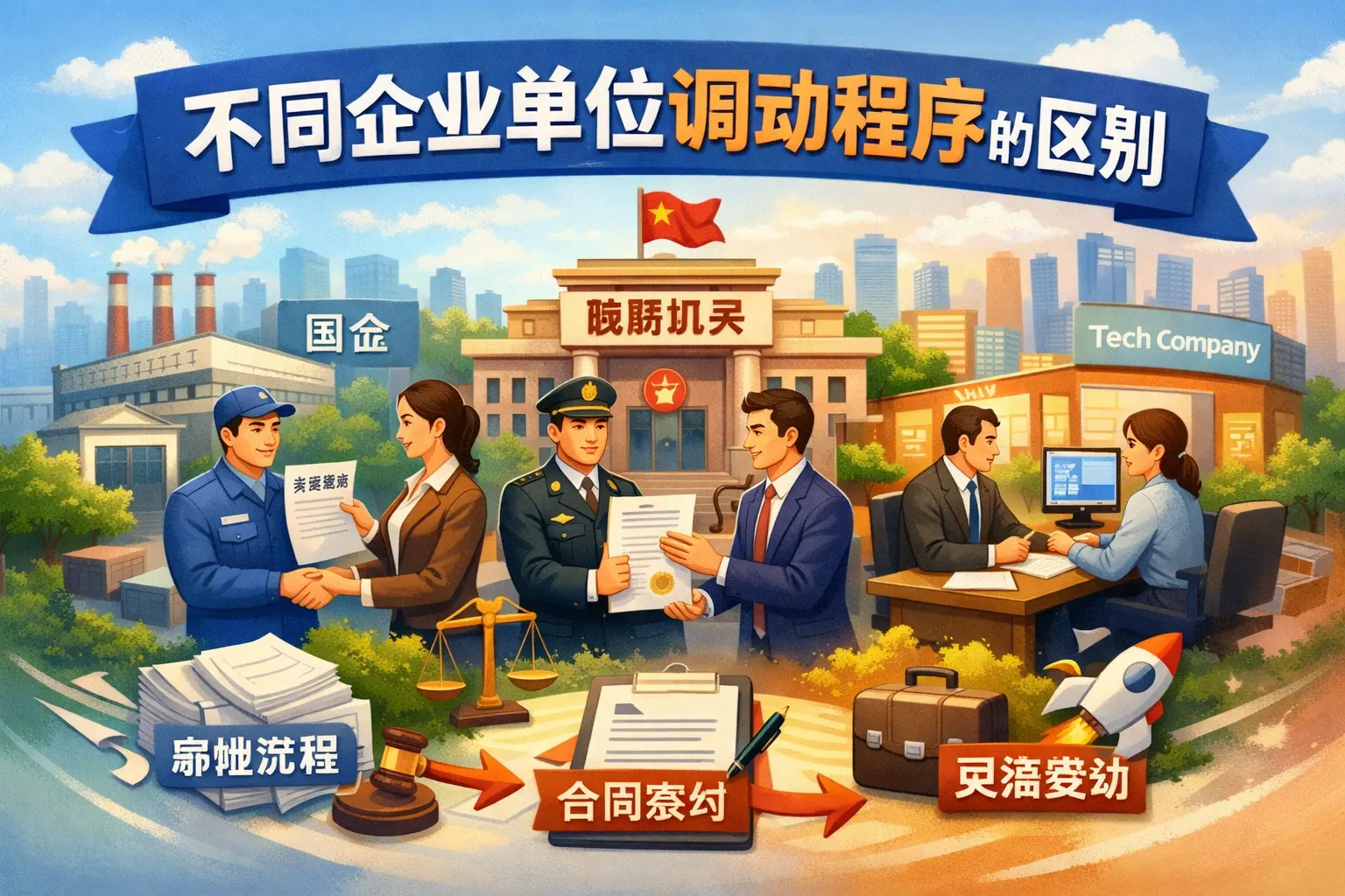 不同企业单位调动程序的区别