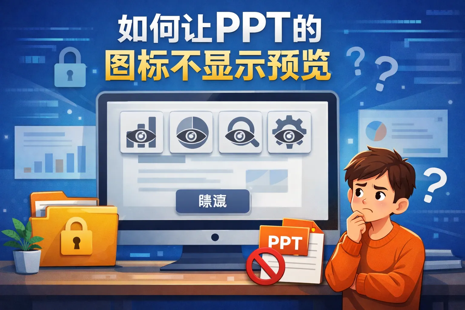 如何让ppt的图标不显示预览