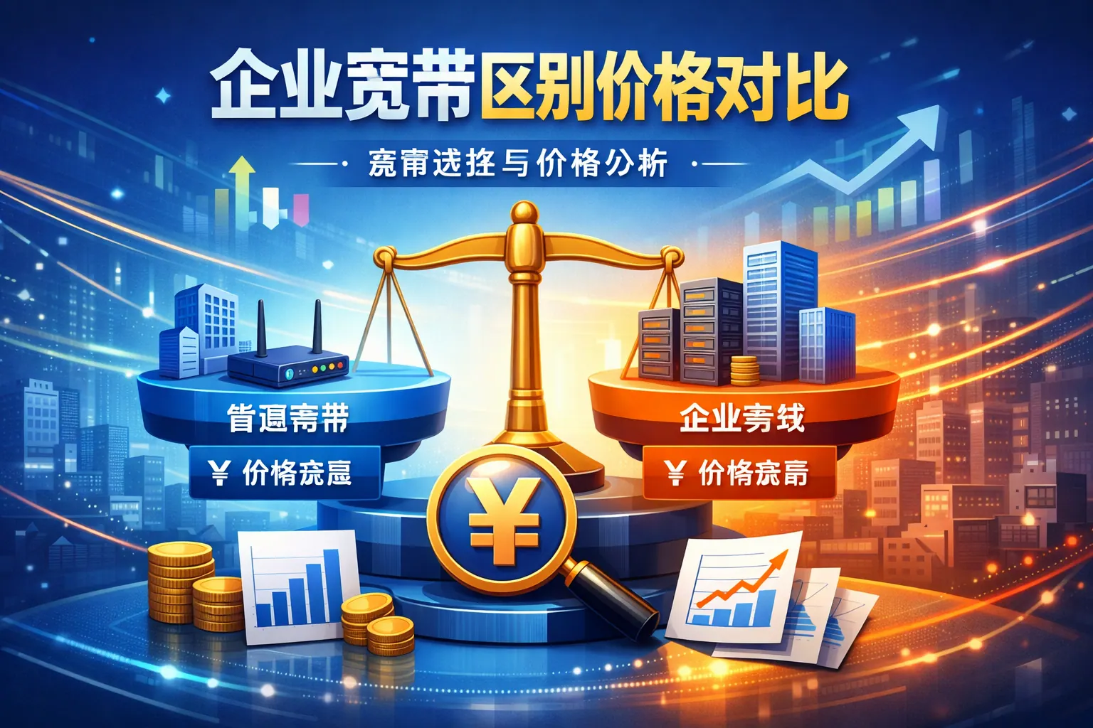 企业宽带区别价格对比图