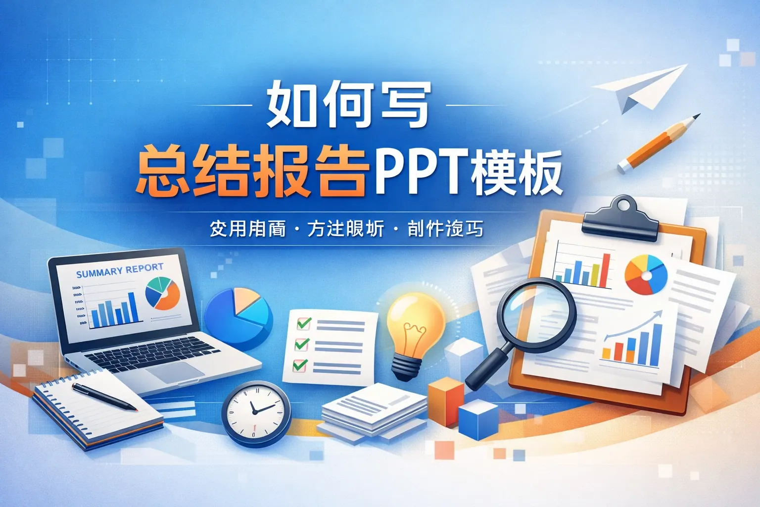 如何写总结报告ppt 模板